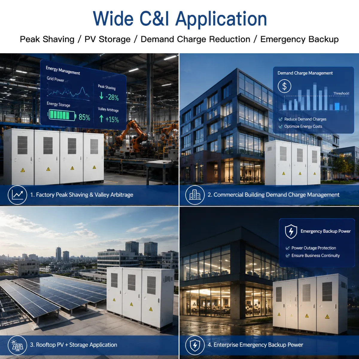 112kWh 工商业电池储能系统一体机,具备全套国际认证与全氟己酮消防灭火