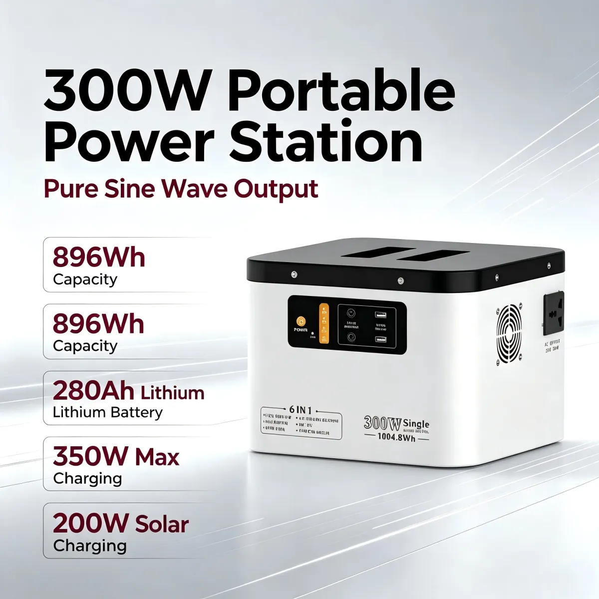 300W 896Wh 多输出接口储能电源