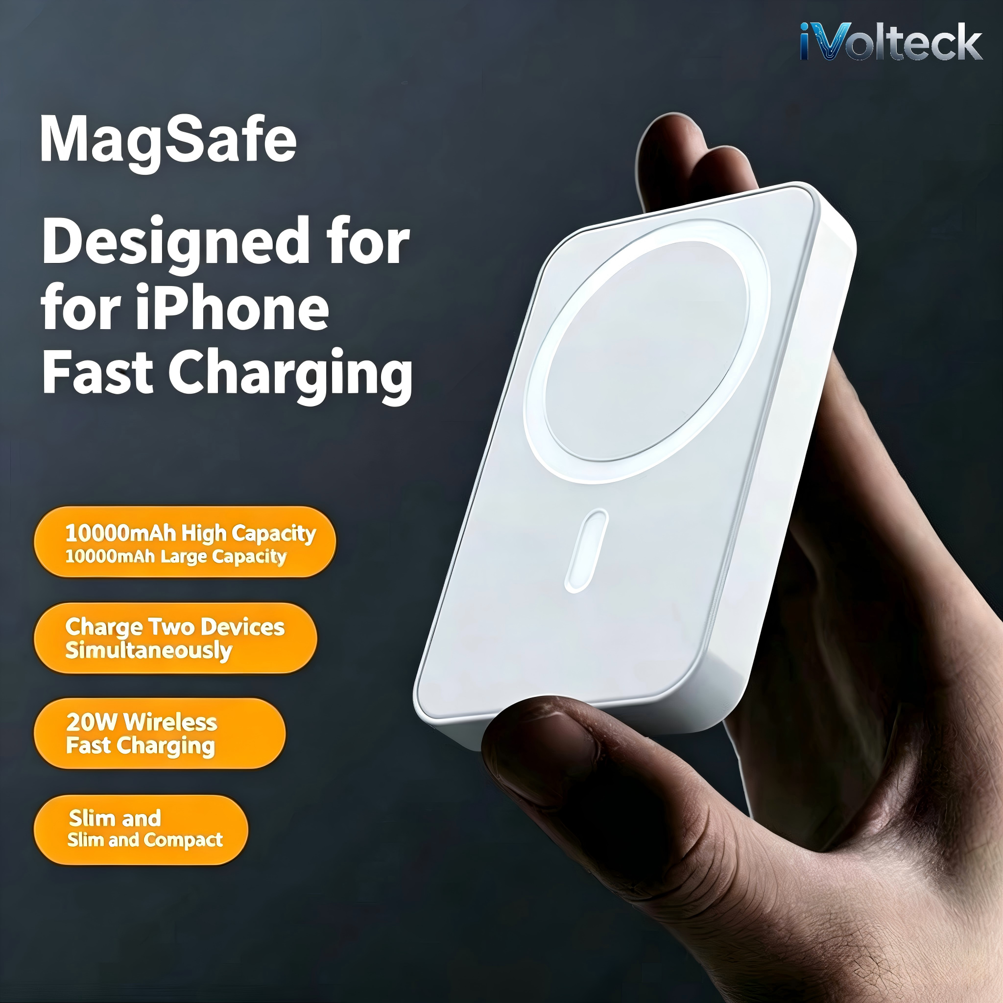 Mini Magnetic Fast Charger Portable Power Bank 5000/10000mAh