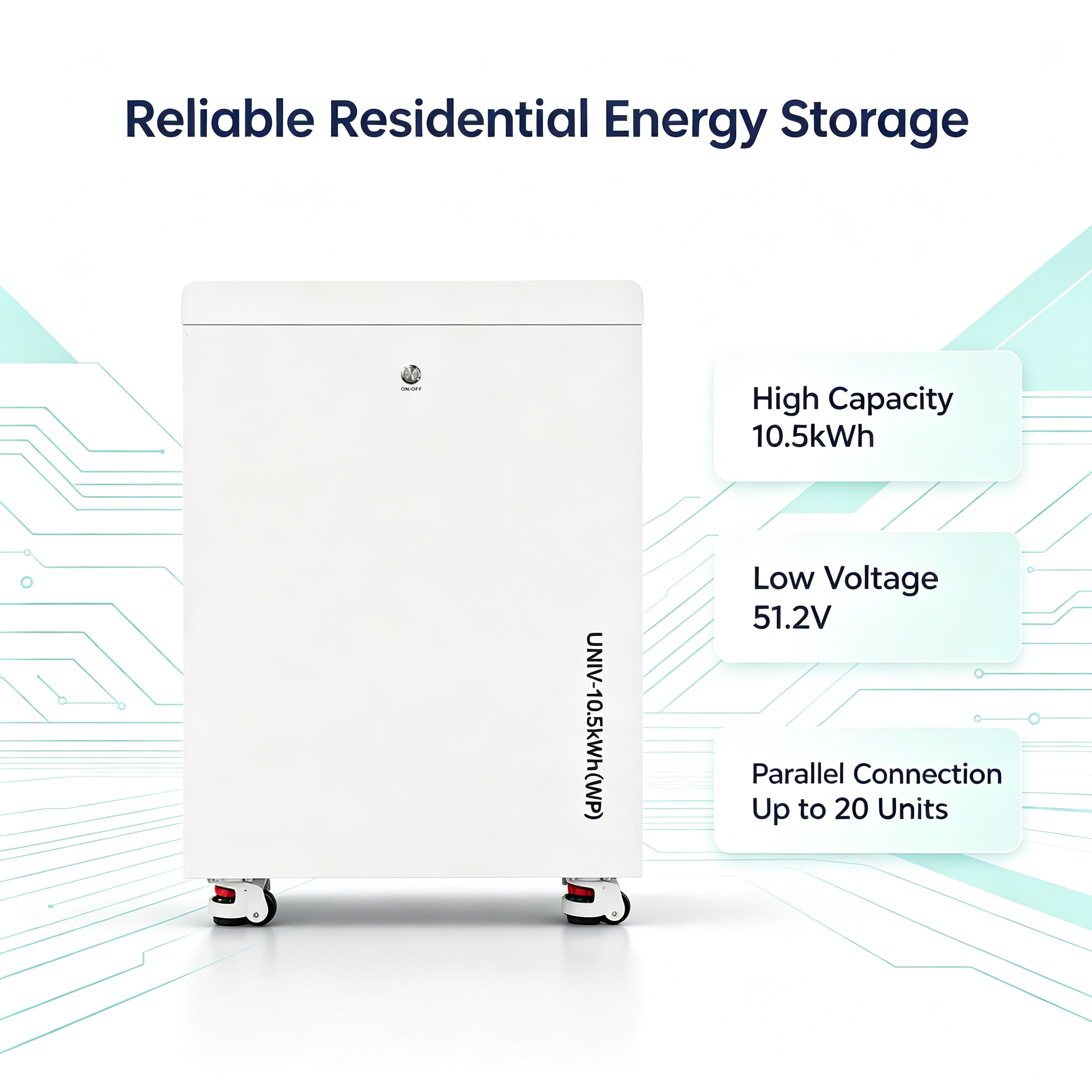 10.5kWh 51.2V Low Voltage LiFePO4 Energy Storage Battery 90% DOD ≥6000 Cycles Max 20 Units Parallel Expandable With Aerosol Fire Suppression OEM ODM Supplier