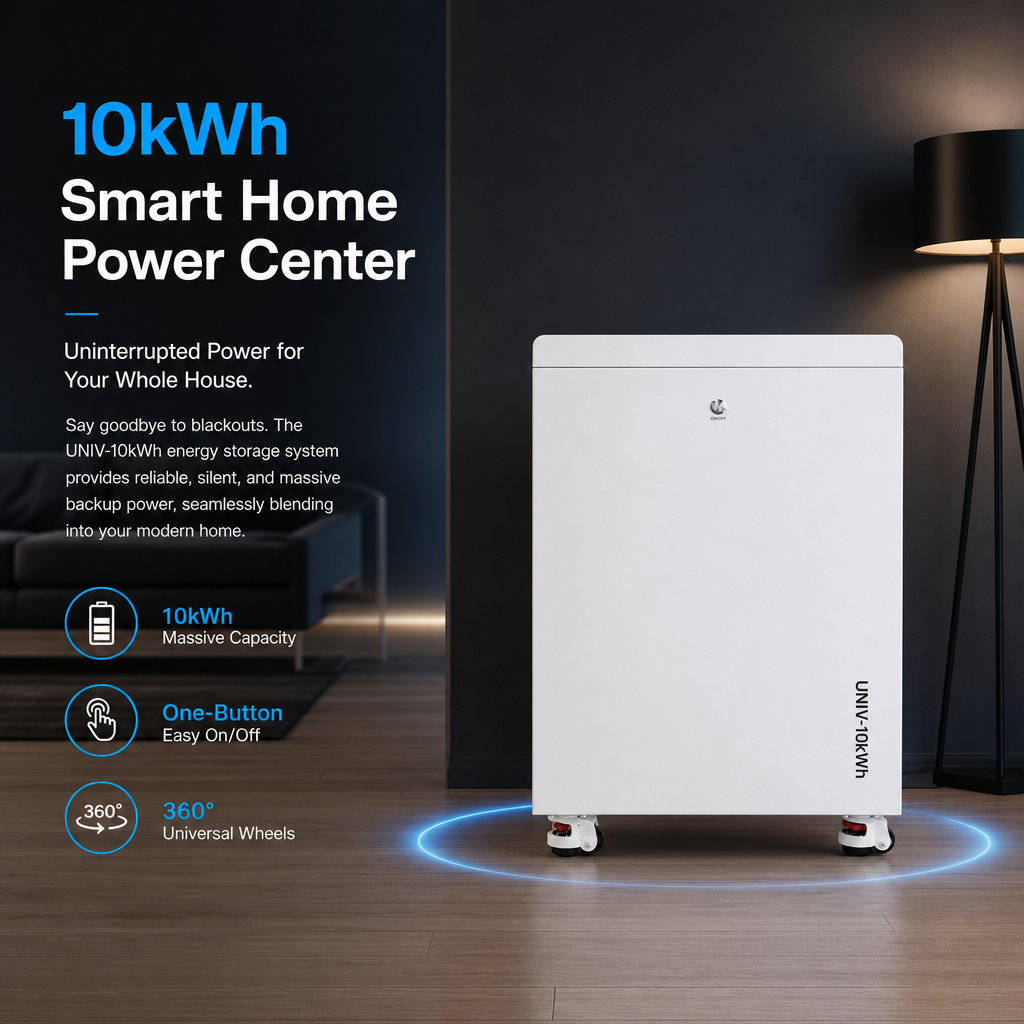 Vertical 10.55kWh Home Battery Storage 10-Year Warranty Solar Energy Backup Power