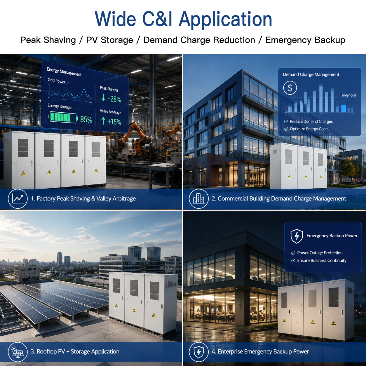 112kWh All-in-one Commercial Battery Energy Storage System, Full International Certifications & Fluoroketone Fire Protection