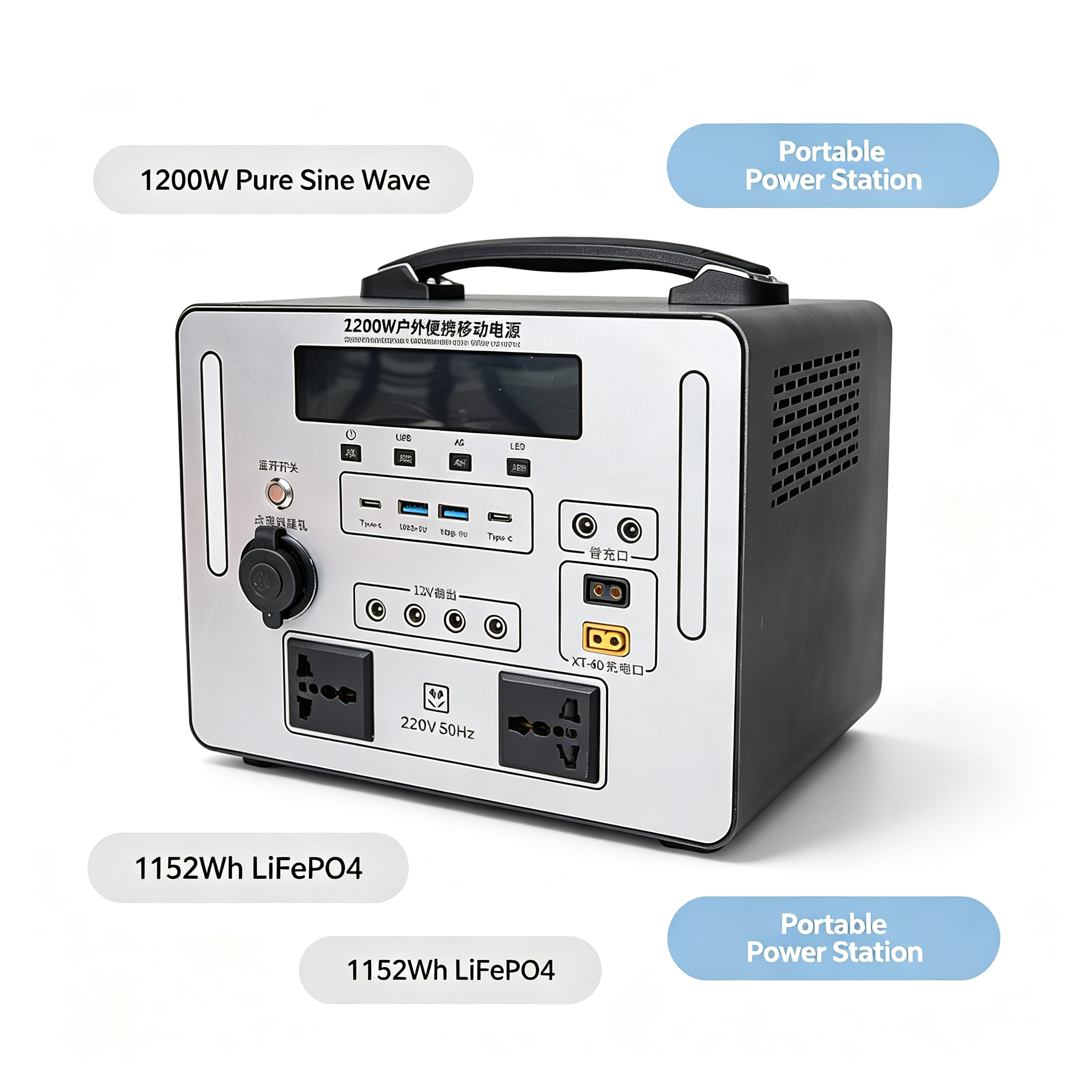 1200W LiFePO4 Portable Home Solar Power Station