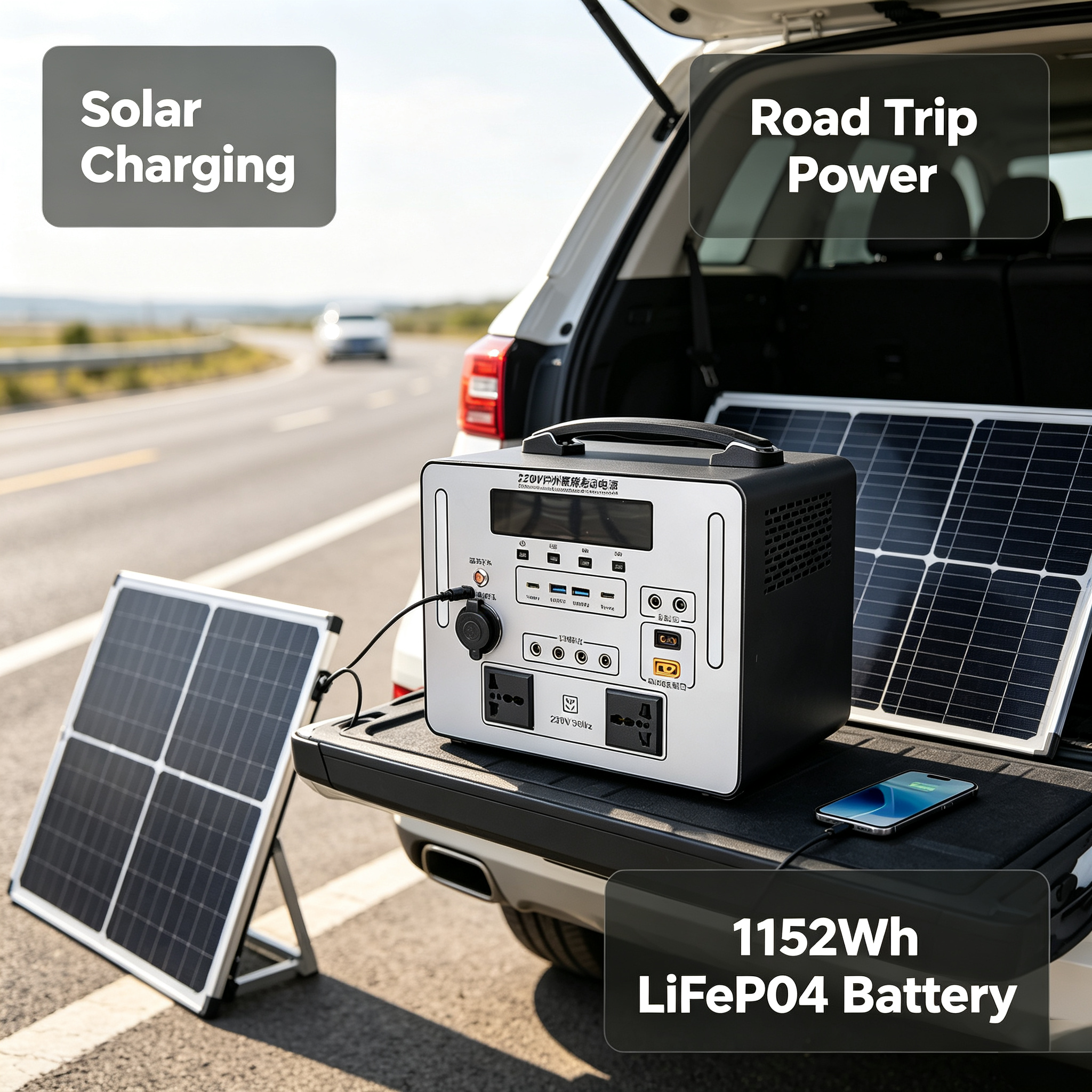 1200W LiFePO4 Portable Home Solar Power Station