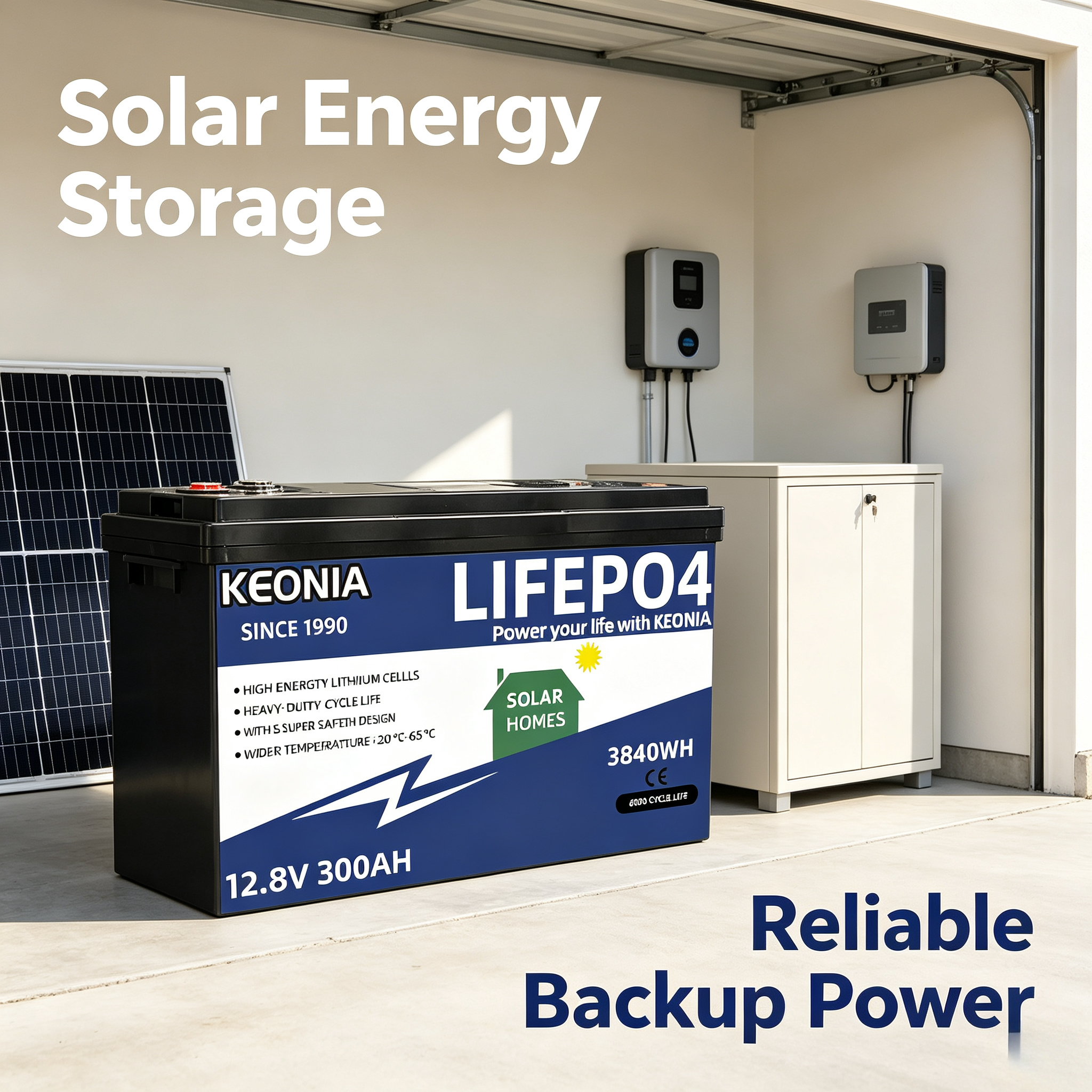 12.8V 100Ah LiFePO4 Storage Battery