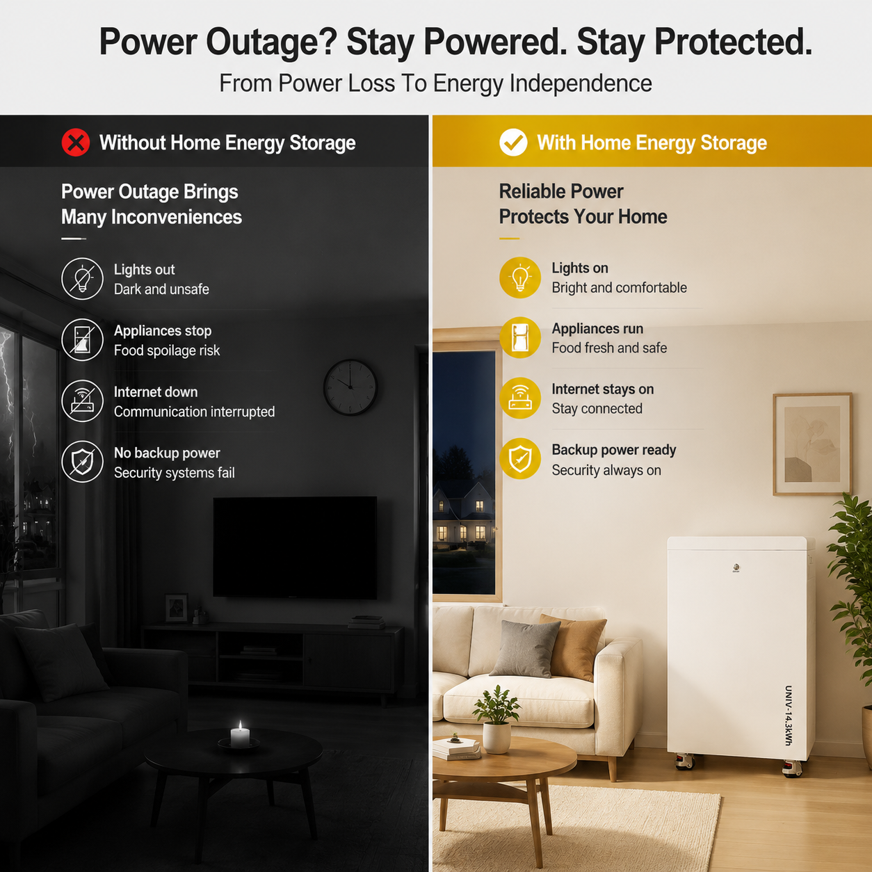 IP65 Waterproof Vertical Solar Energy Storage System 14.3kWh LiFePO4 Battery With Lockable Casters Bluetooth Monitoring 10-Year Warranty Wholesale Manufacturer