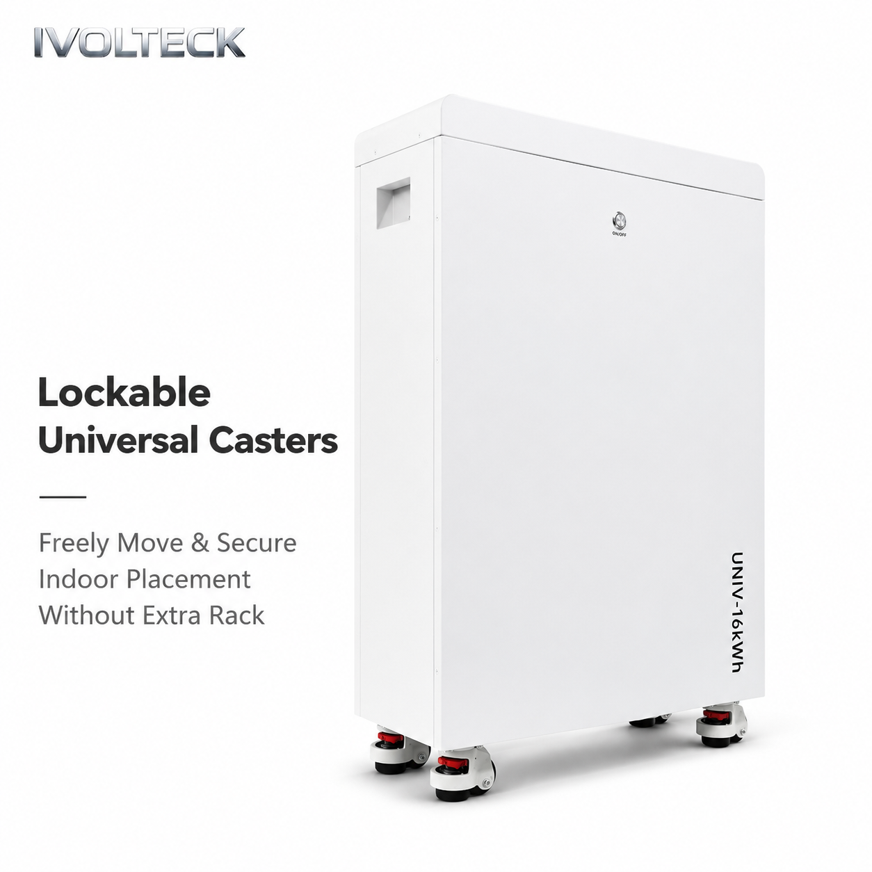 IP65 Waterproof 16.08kWh Home Energy Storage Battery Lockable Universal Casters Floor Mount No Wall Modification Garage Basement Solar Storage OEM ODM