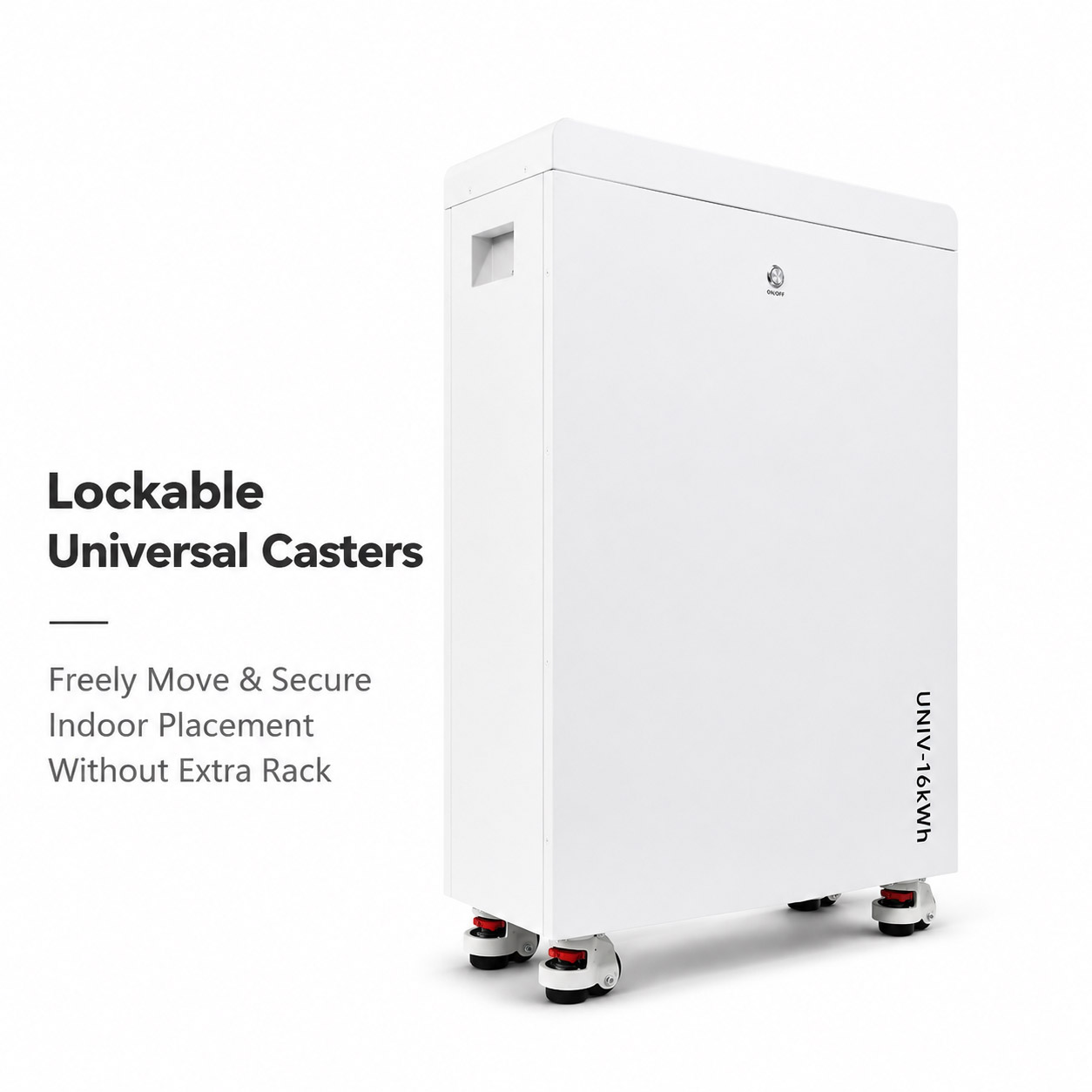 IP65 Waterproof 16.08kWh Home Energy Storage Battery Lockable Universal Casters Floor Mount No Wall Modification Garage Basement Solar Storage OEM ODM