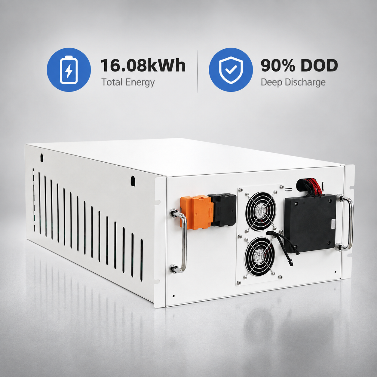 16kWh rack-mounted LFP battery module equipped with a complete BMS protection system