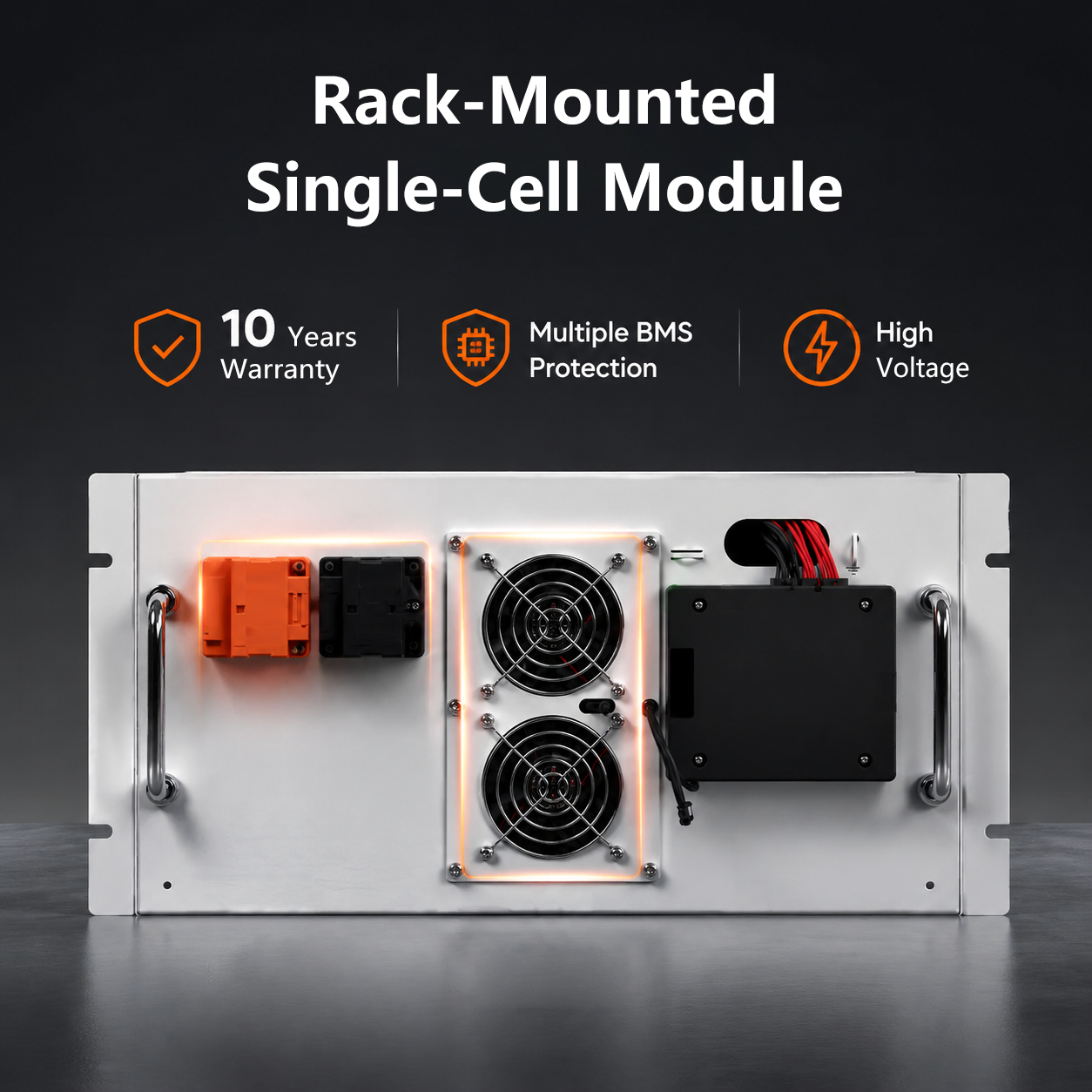 16kWh rack-mounted LFP battery module equipped with a complete BMS protection system