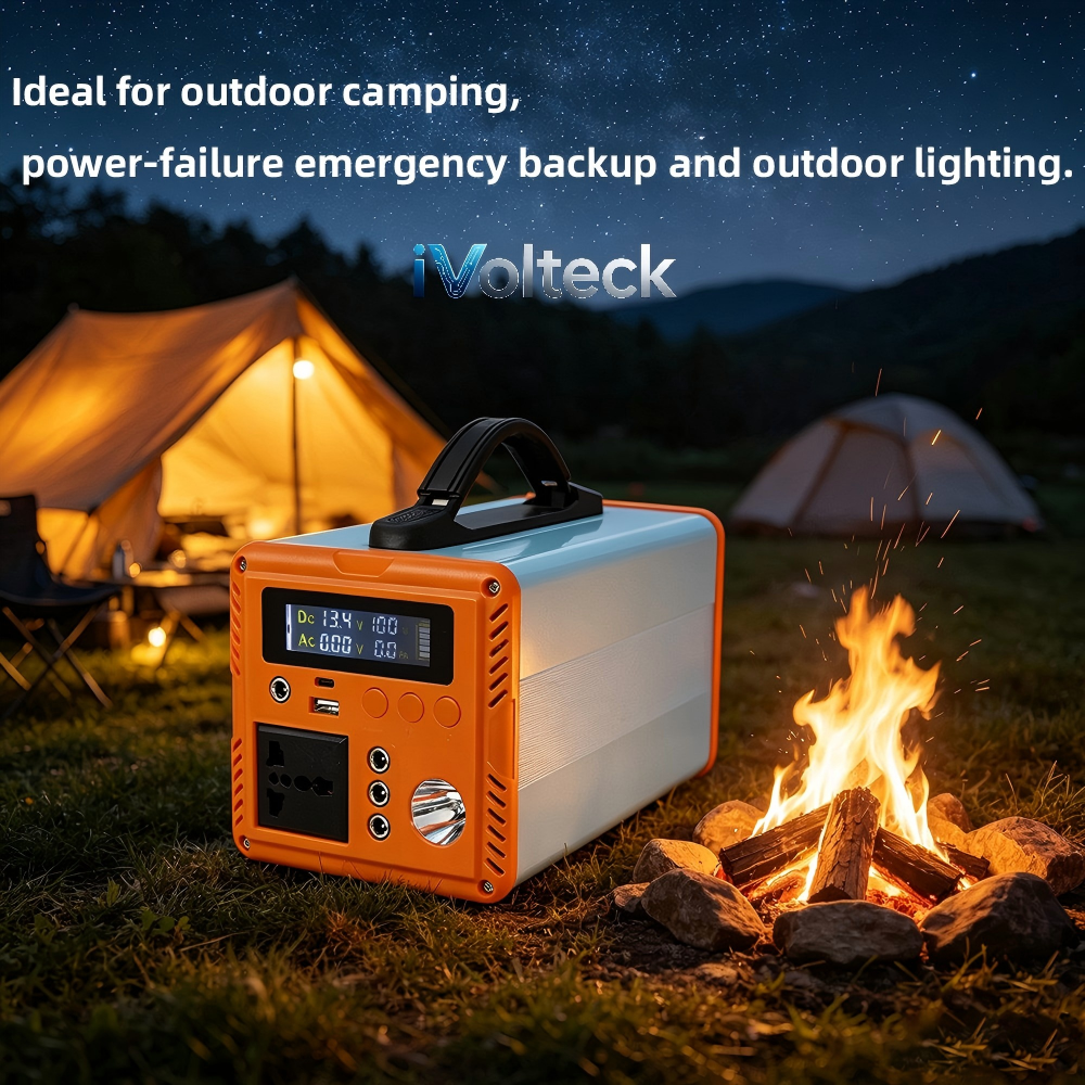 Portable LiFePO4 Power Station 200W Emergency Backup Solar Generator
