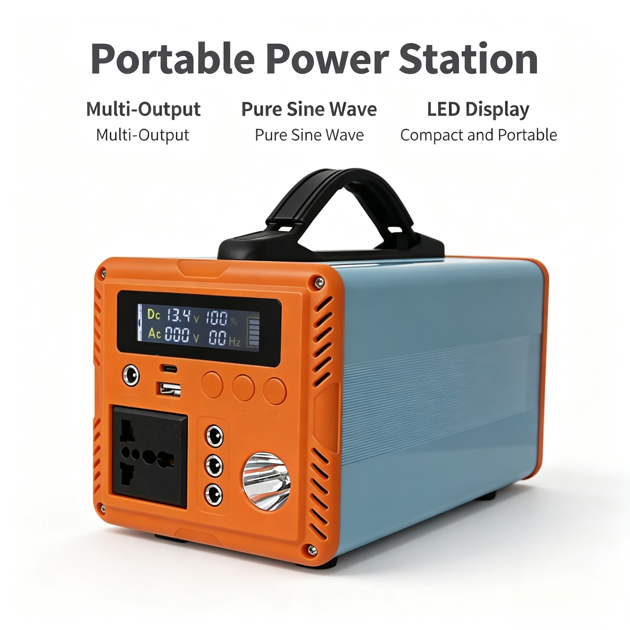 200W LiFePO4 Portable Power Station Home Emergency Solar Generator