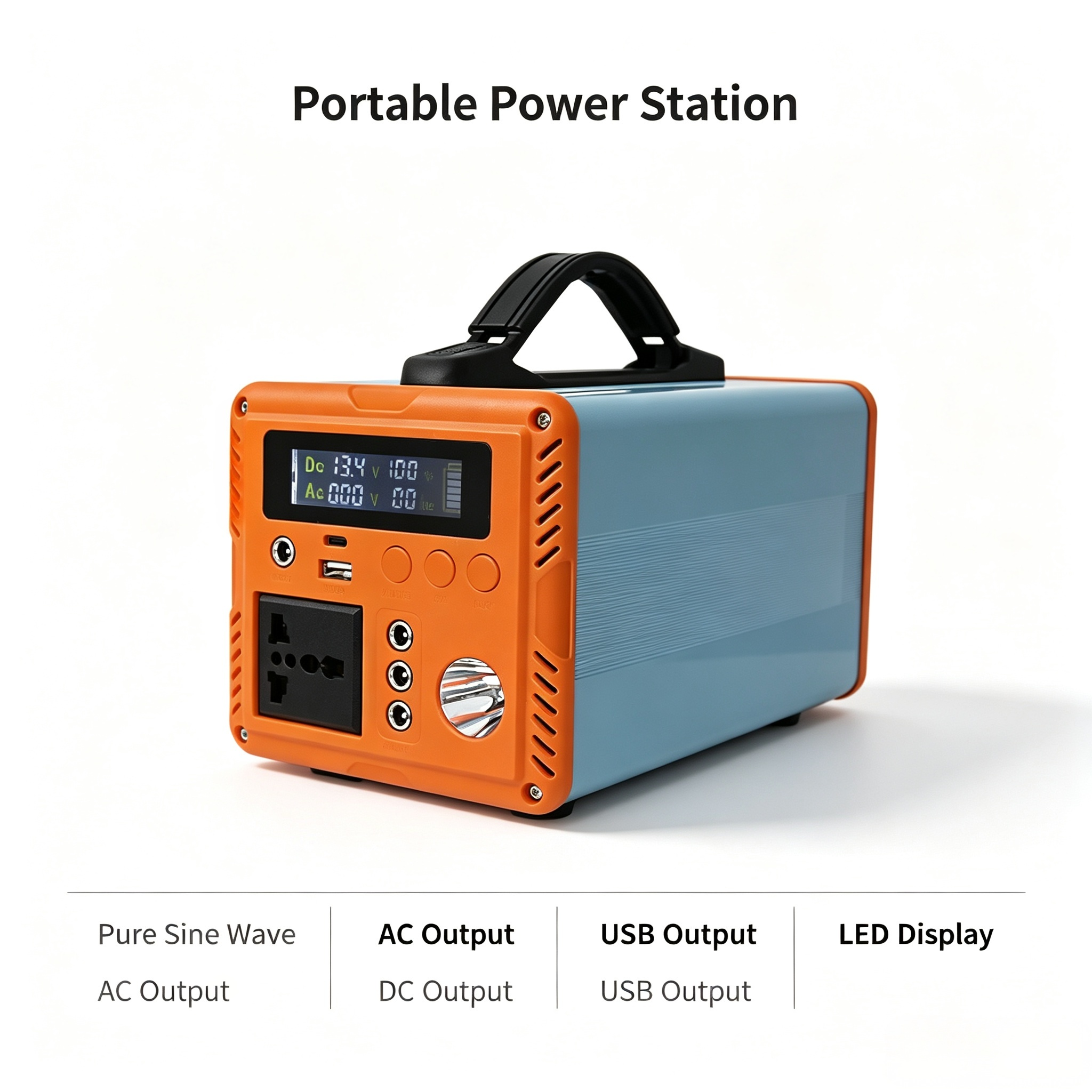 200W LiFePO4 Portable Power Station Home Emergency Solar Generator