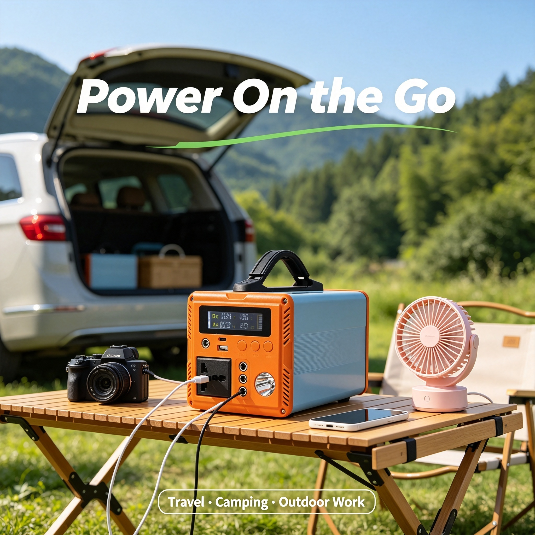 200W LiFePO4 Portable Power Station Home Emergency Solar Generator