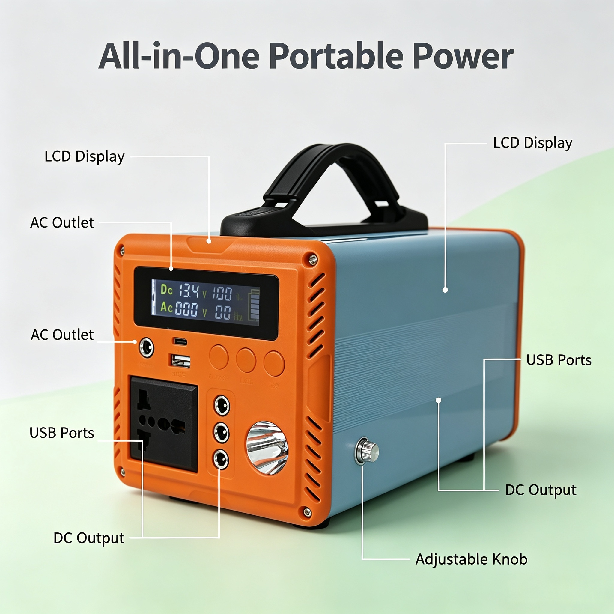 200W Portable LiFePO4 Solar Power Station