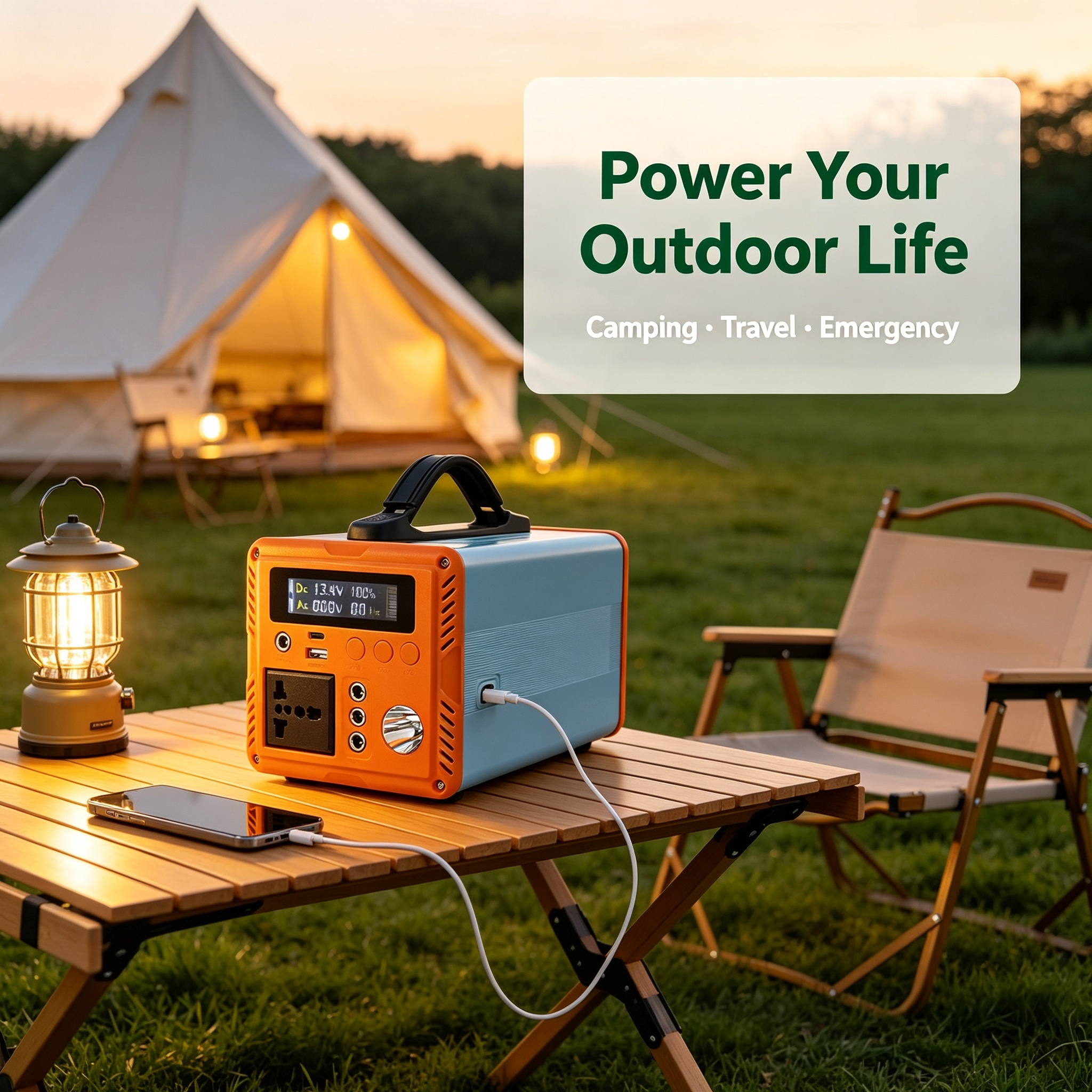 200W Portable LiFePO4 Solar Power Station