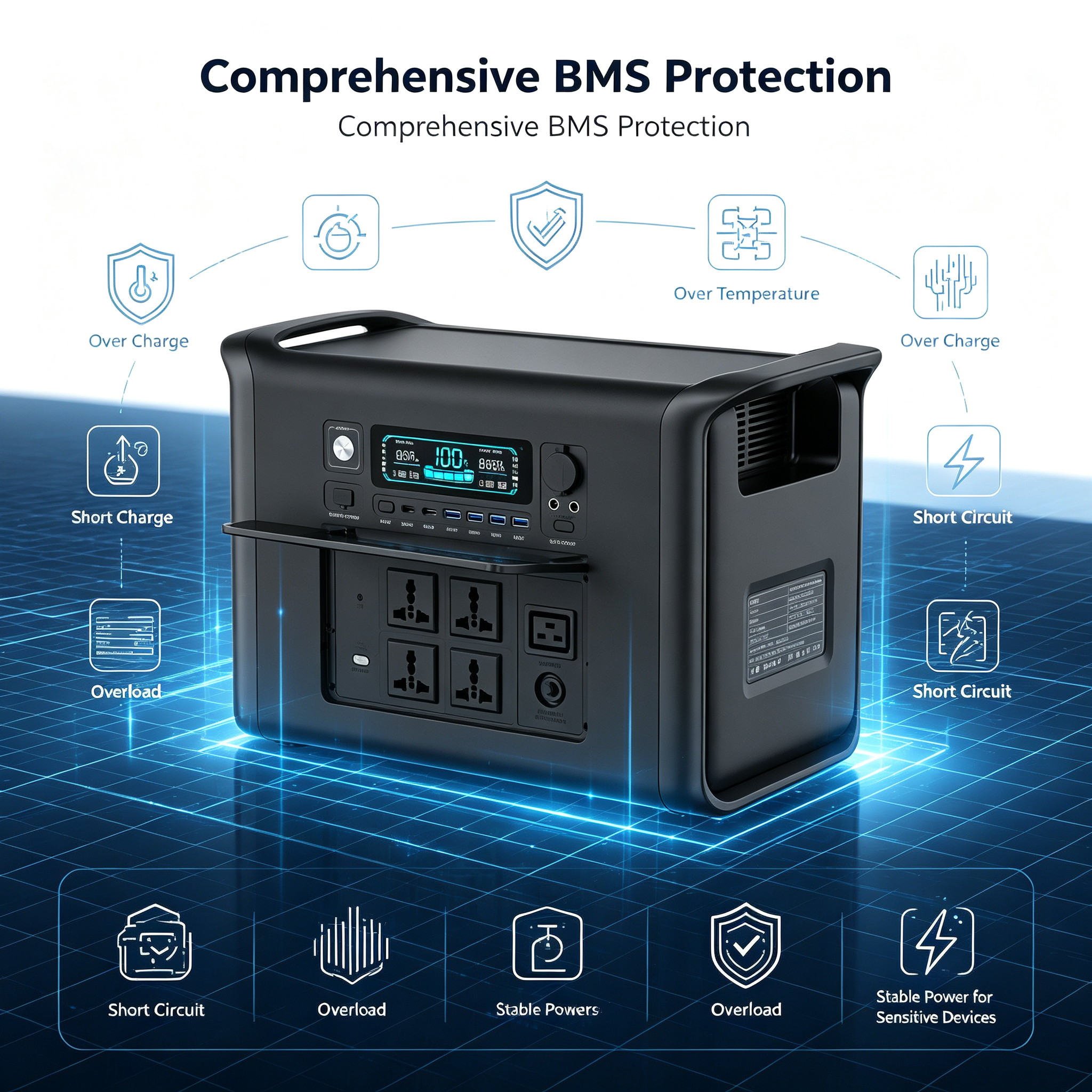 2048wh Emergency Backup Power for Home Power Outage