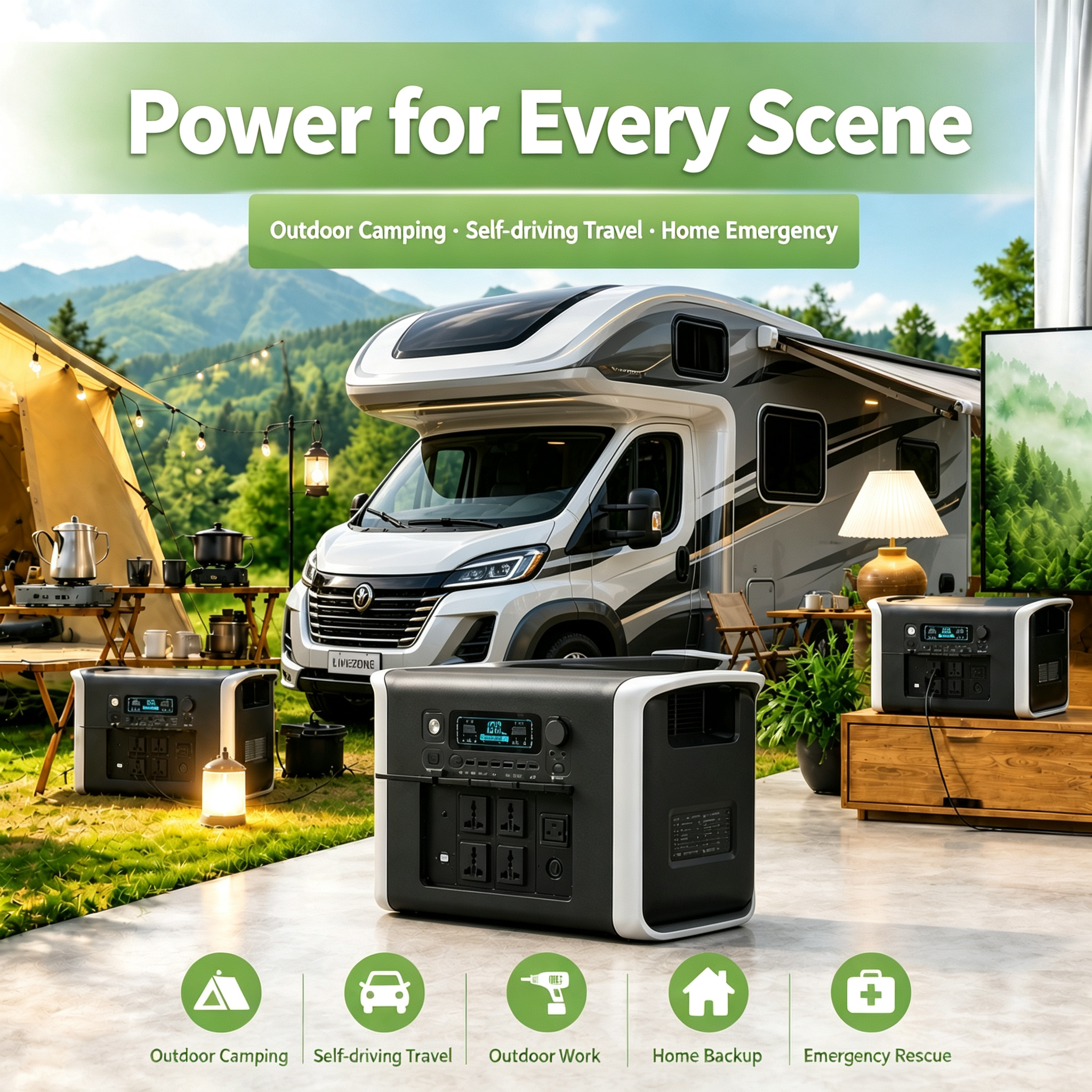 2048wh Emergency Backup Power for Home Power Outage