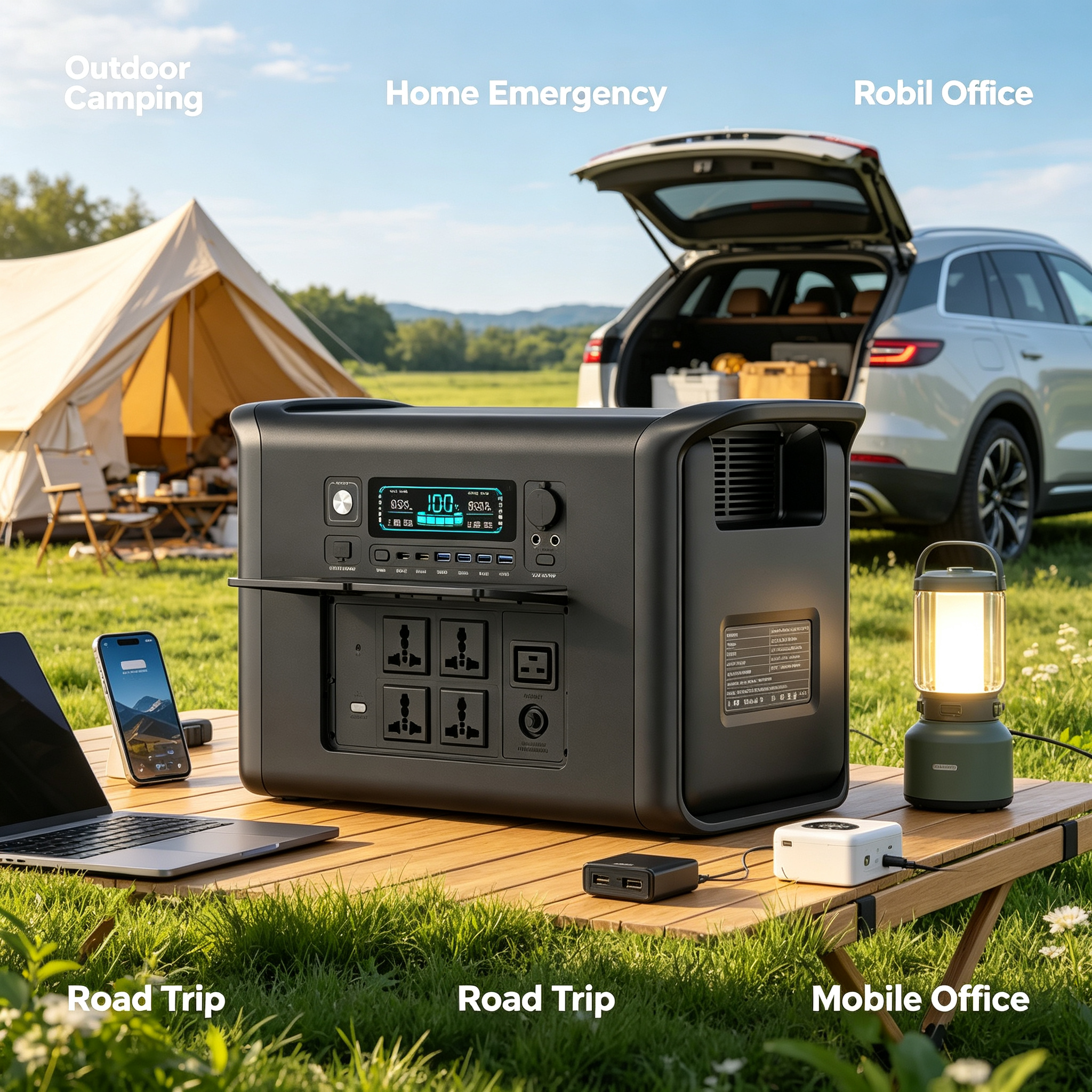 2048wh Emergency Backup Power for Home Power Outage