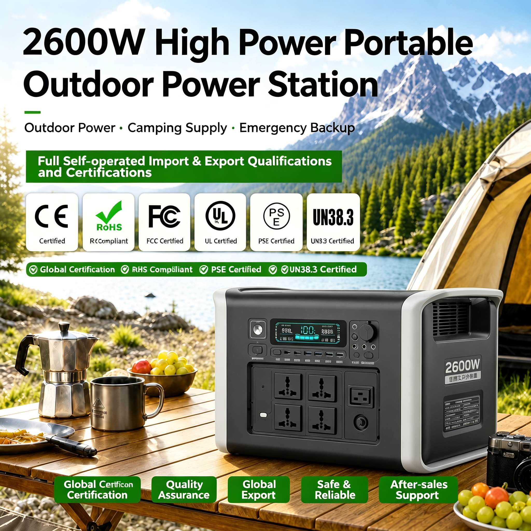 2048wh Emergency Backup Power for Home Power Outage