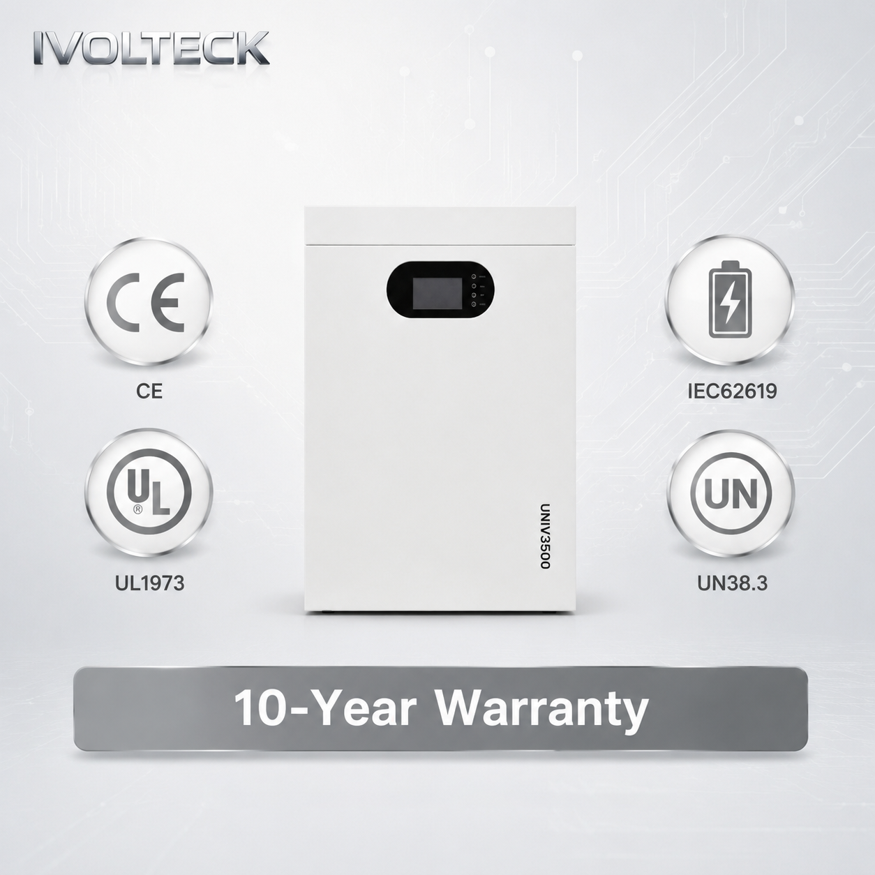 3.5kWh LiFePO4 Home Energy Storage Battery 3.25kWh Usable Energy 90% DOD Wall Mounted Solar Backup Battery Parallel Expandable