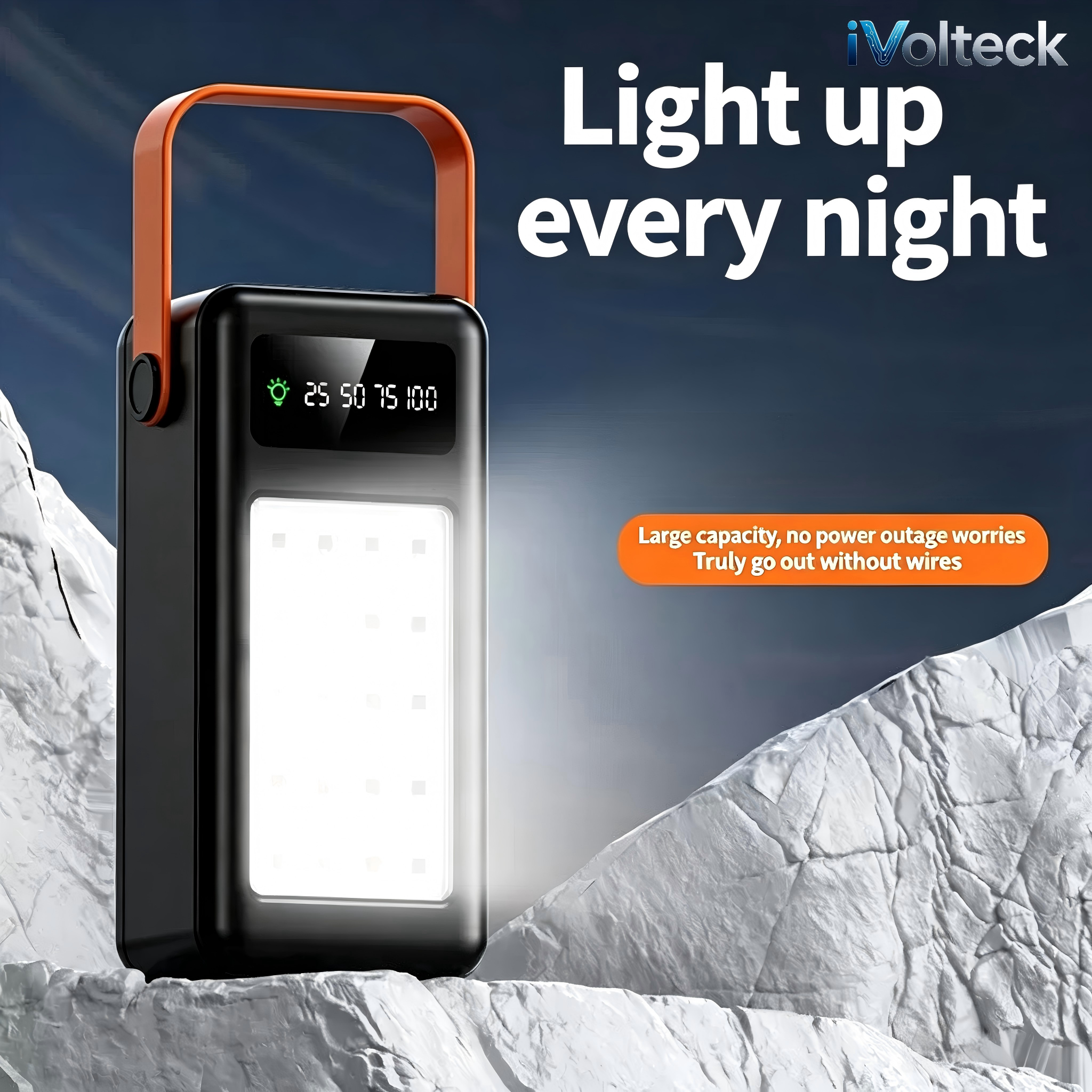 Outdoor Solar Power Pack PVC Shell LED Light for Road Trip Emergency