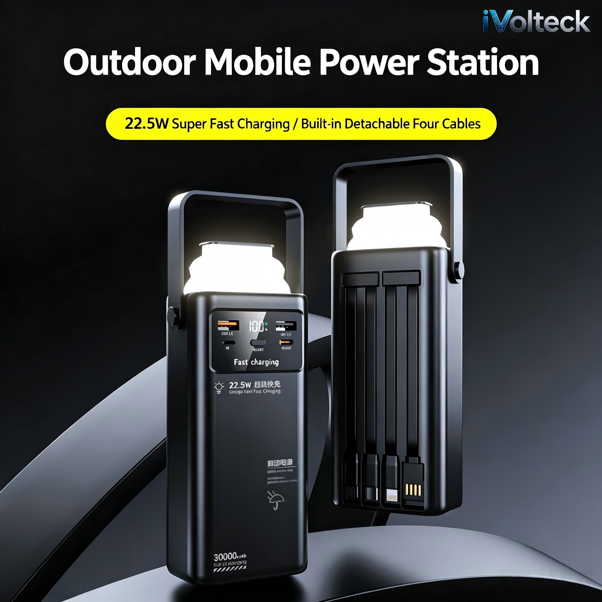 22.5W High Capacity Power Bank Multi USB Portable Charger