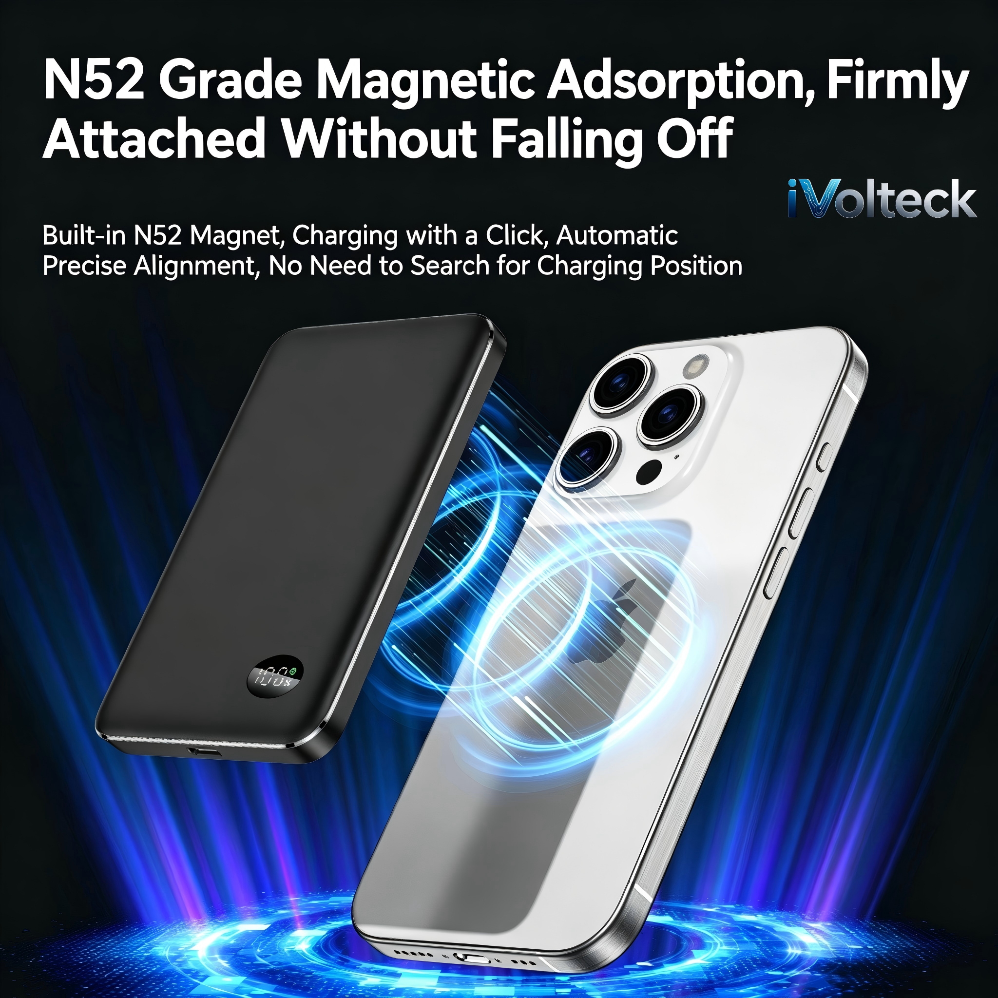 Ultra-Slim 3-in-1 Magnetic Fast Charger – The All-in-One Portable Power Solution