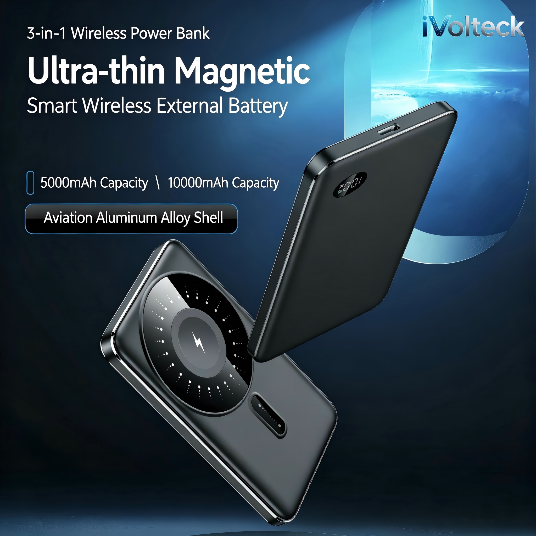 Ultra-Slim 3-in-1 Magnetic Fast Charger – The All-in-One Portable Power Solution