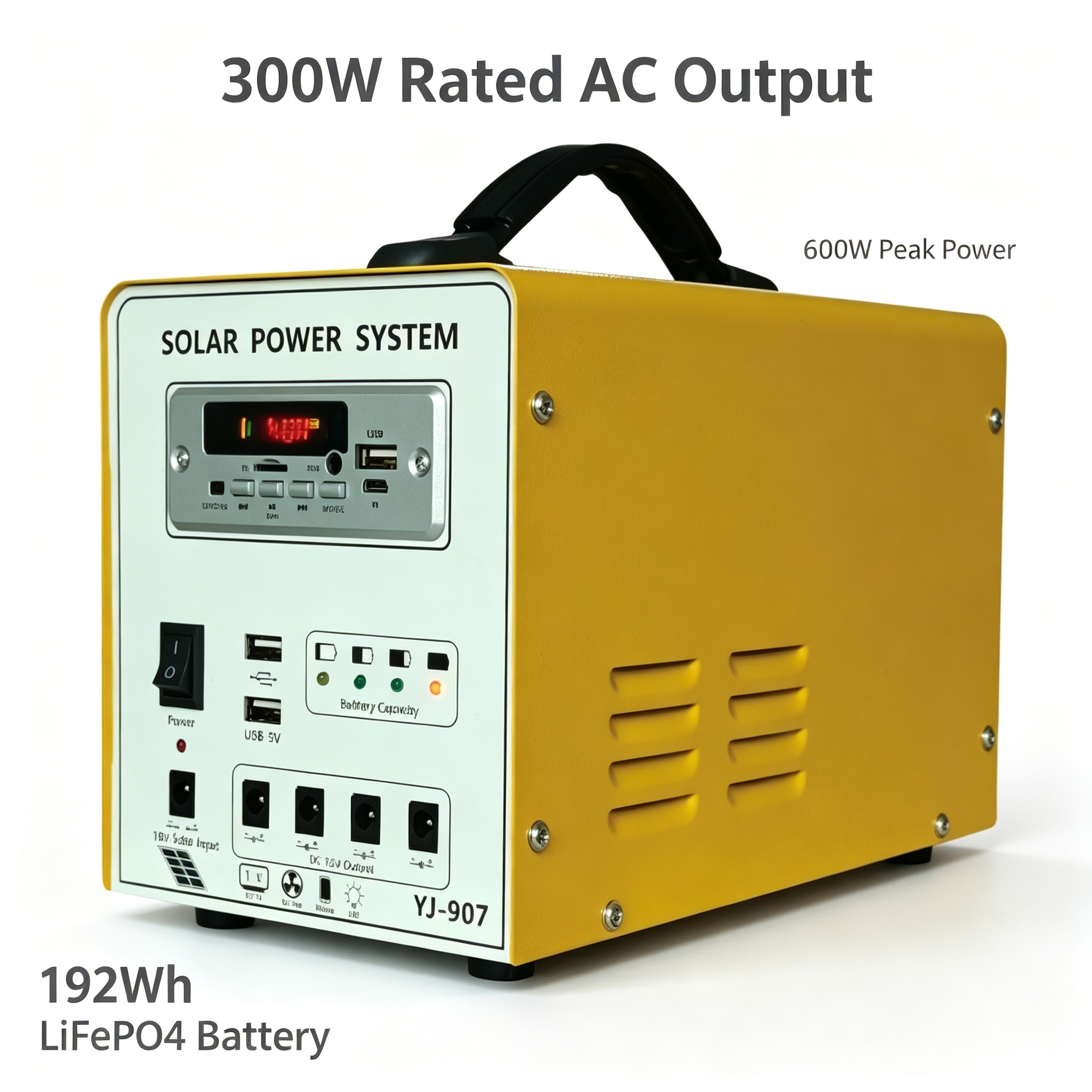 300W LiFePO4 Portable Solar Power Station With Bluetooth Speaker