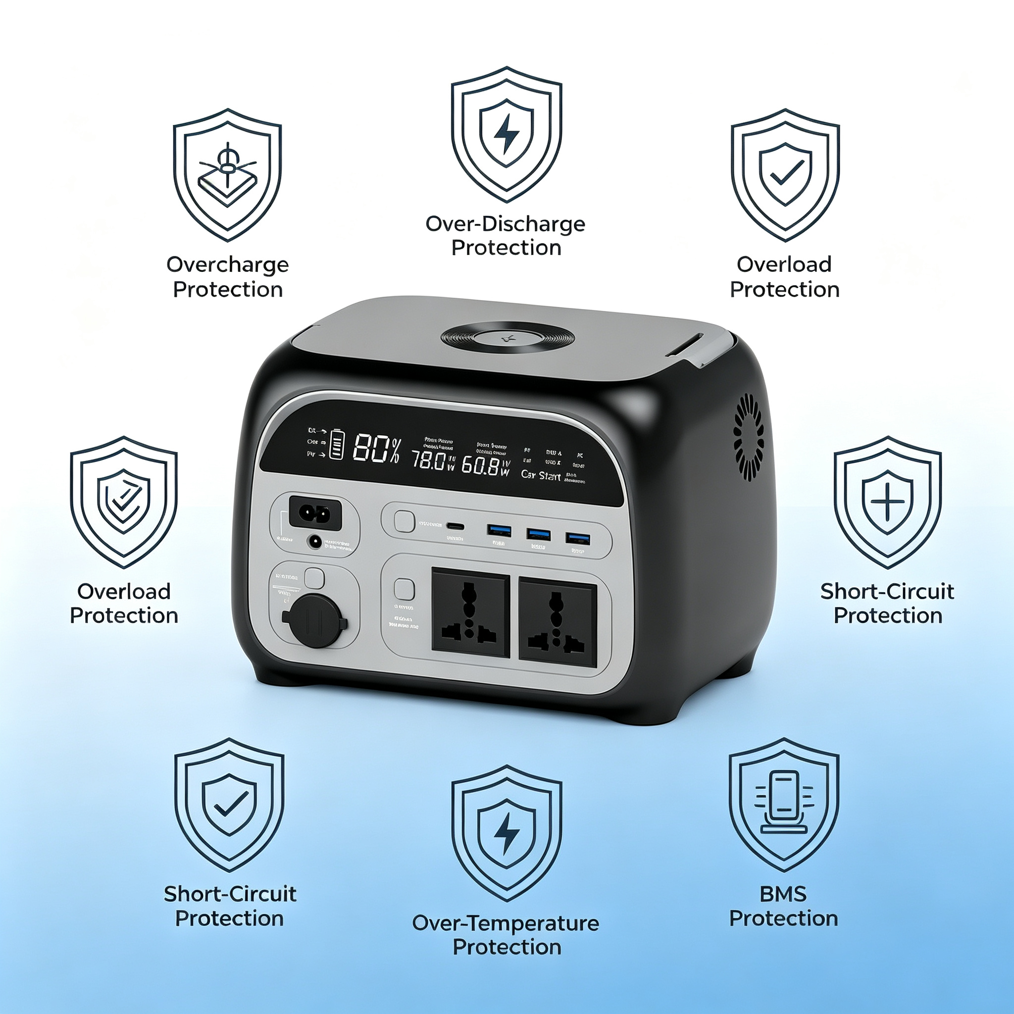 345.1wh Pure Sine Wave Power Station