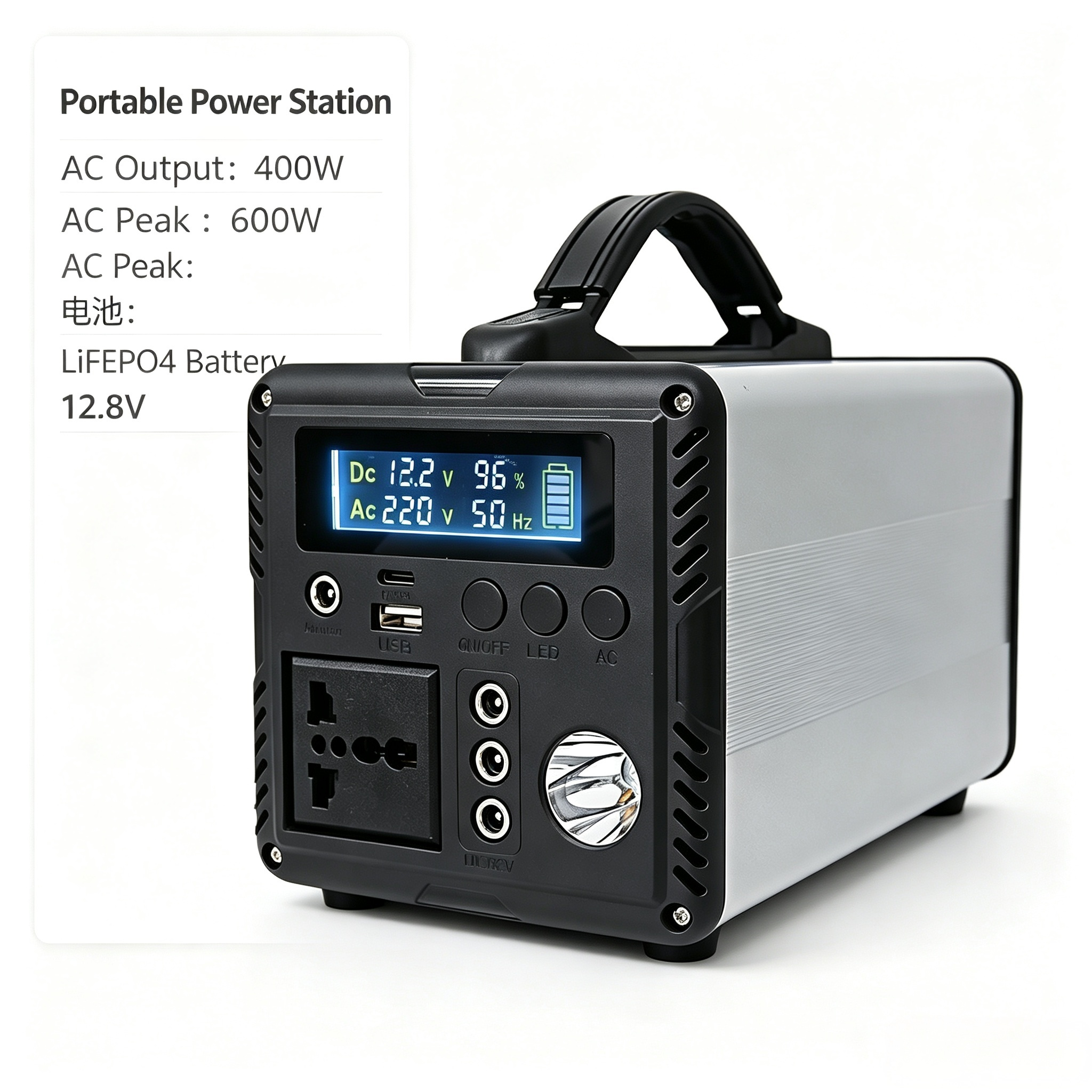 Emergency 600W Portable Power Station Solar