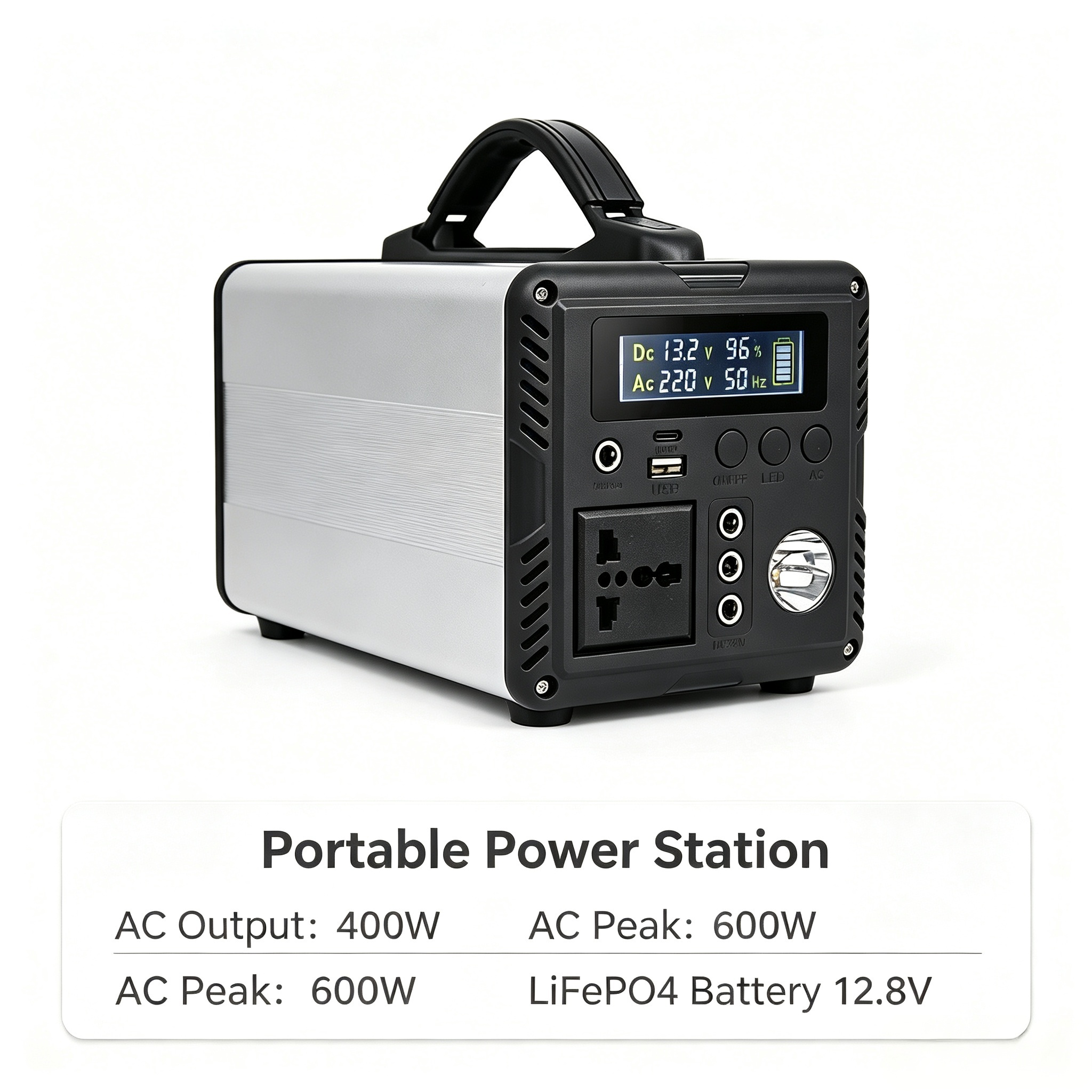 Emergency 600W Portable Power Station Solar