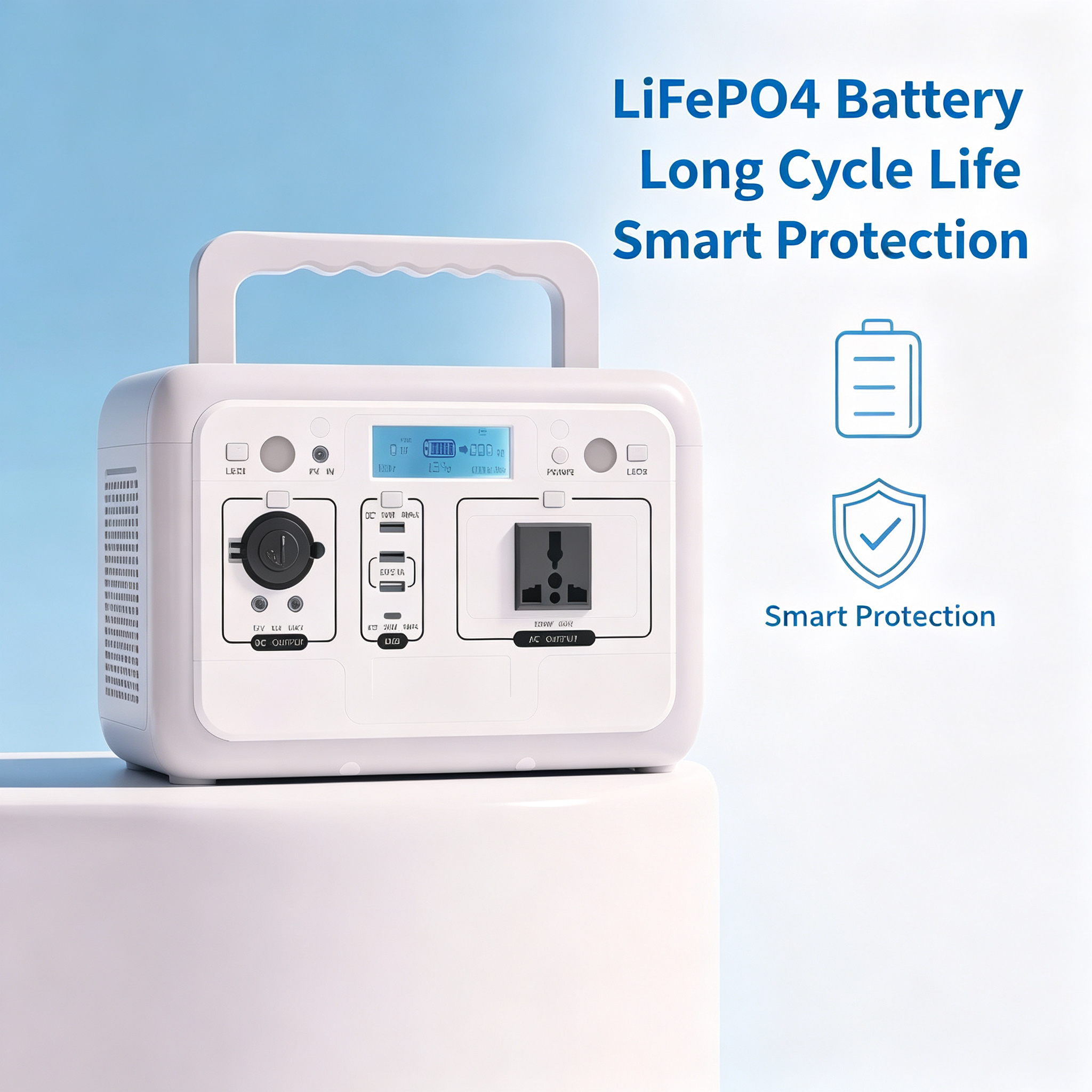 500W 460.8wh Solar Portable Power Station for Outdoor Camping Use