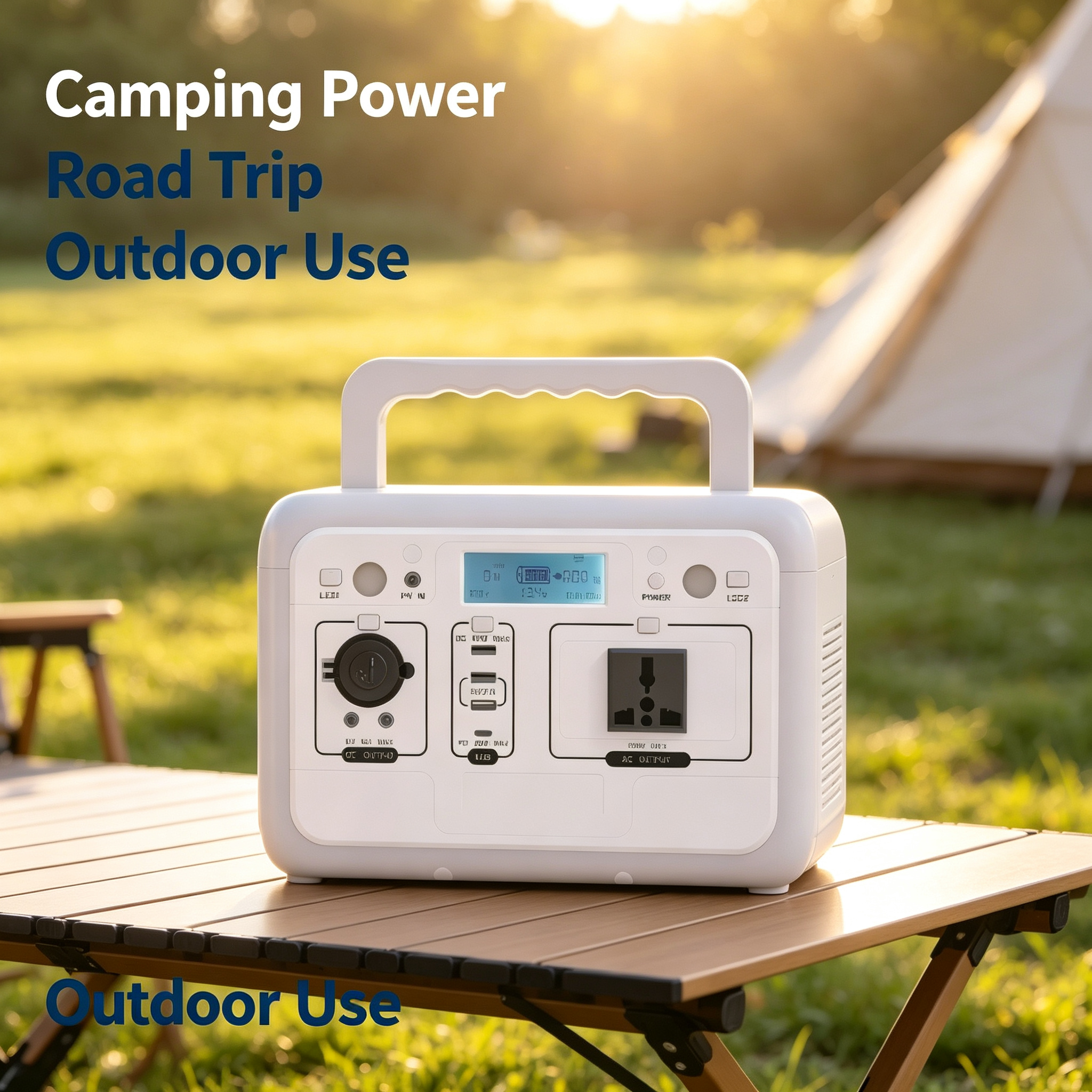 500W 460.8wh Solar Portable Power Station for Outdoor Camping Use