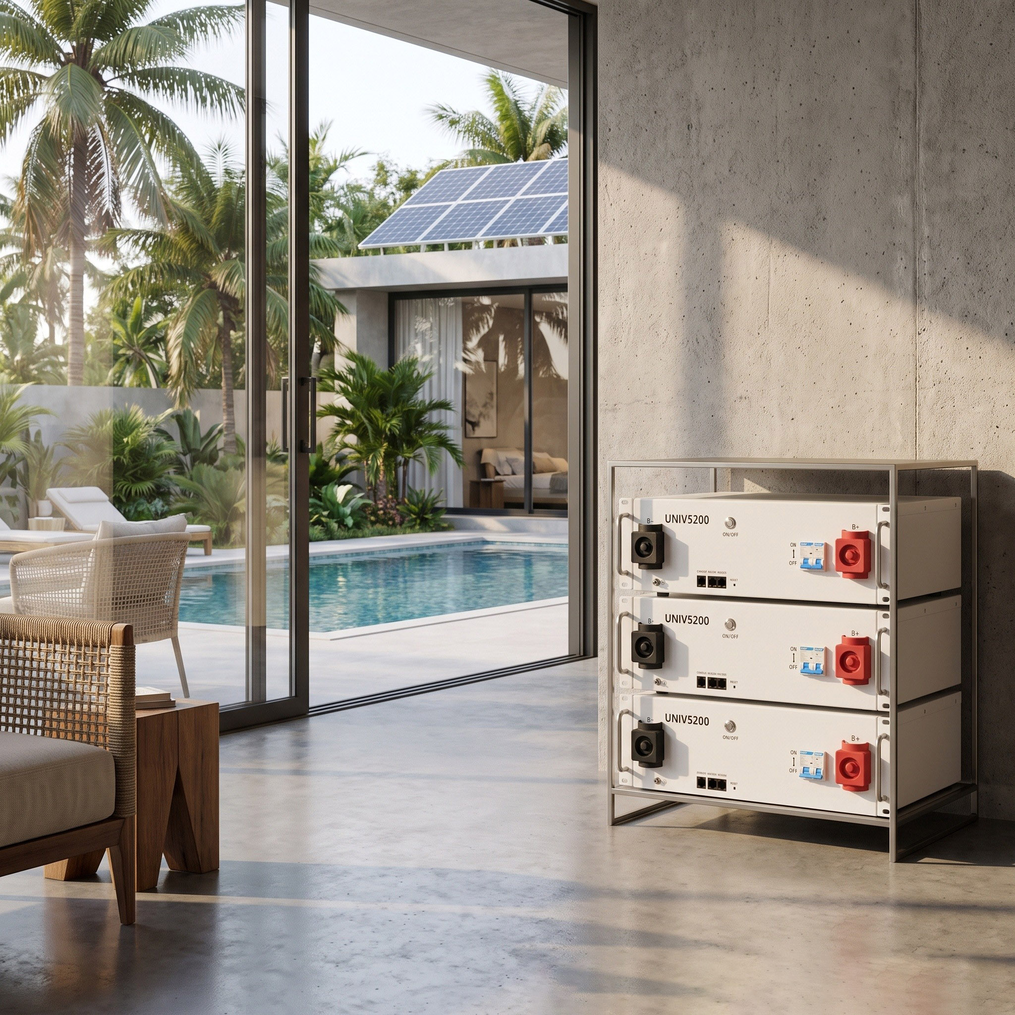 Rack Mounted LiFePO4 Energy Storage Battery 5.12kWh 51.2V, 90% DOD, Up To 20 Units Parallel, Home Solar Backup Power, OEM ODM