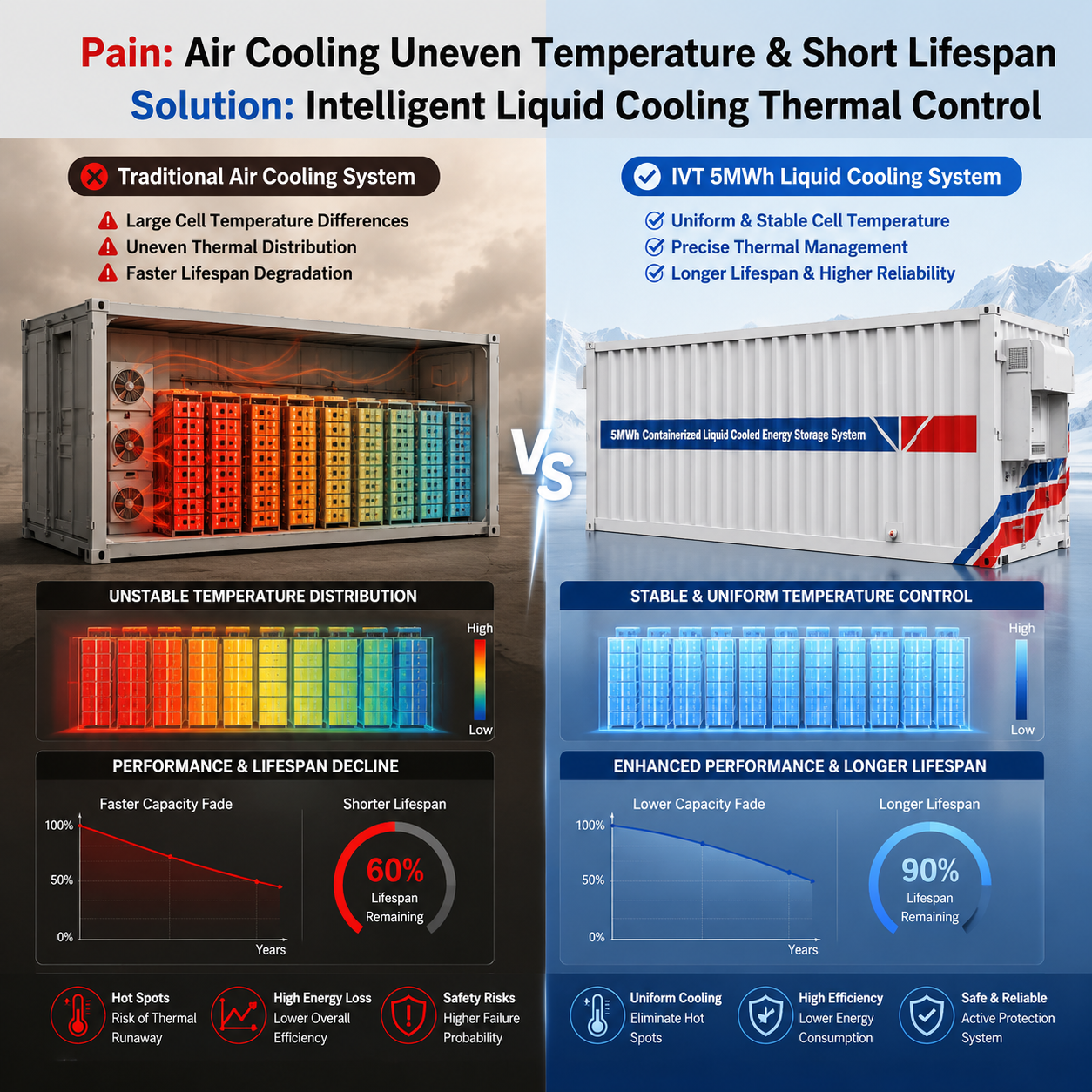 High Energy Density 5MWh Commercial Industrial Liquid Cooled Battery Storage System
