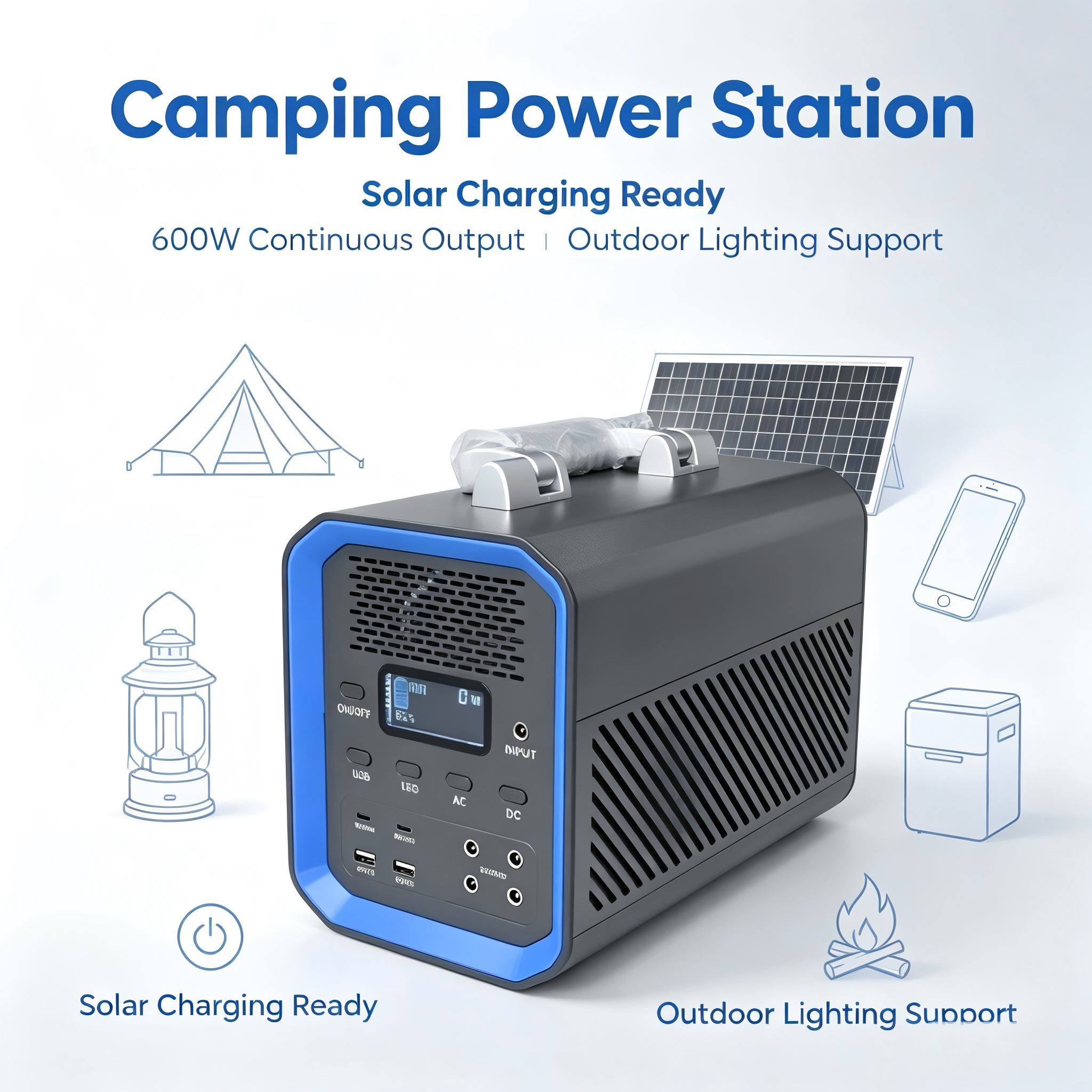 Pure Sine Wave USB-C Portable Power Station