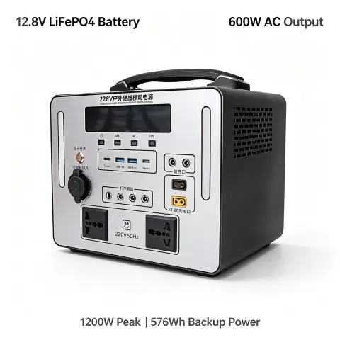 600W 1200W Bluetooth LiFePO4 Power Station