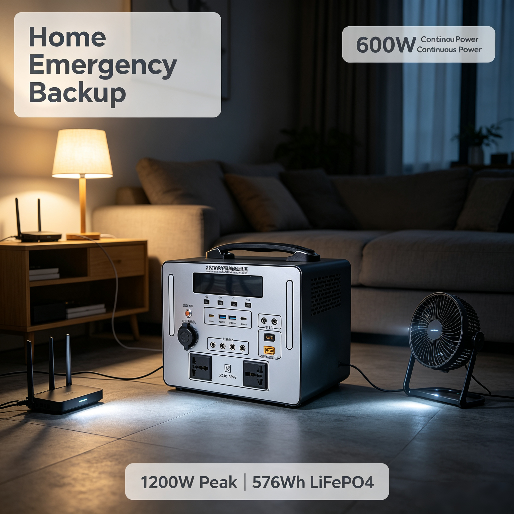 600W 1200W Bluetooth LiFePO4 Power Station