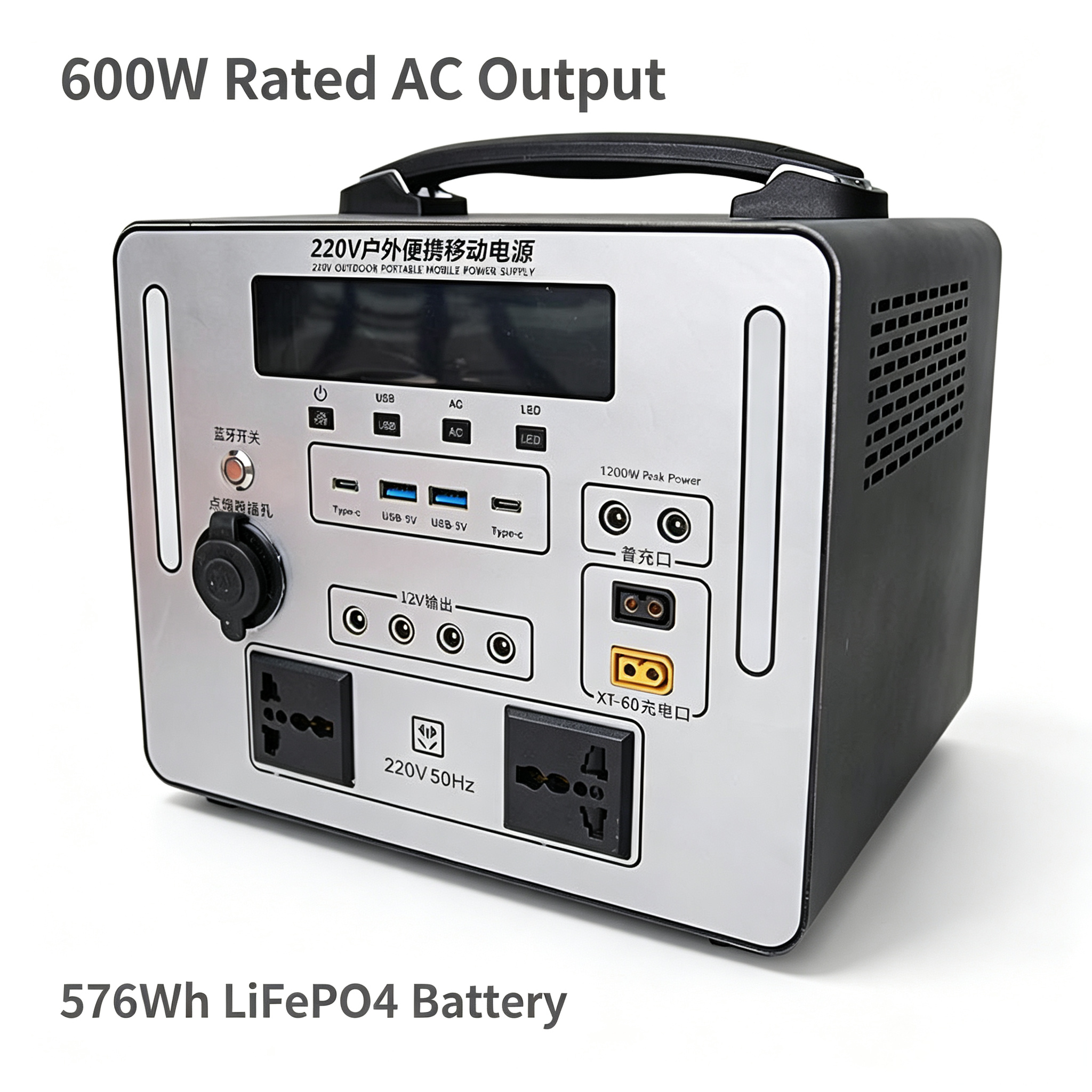 576Wh Bluetooth Portable Power Station