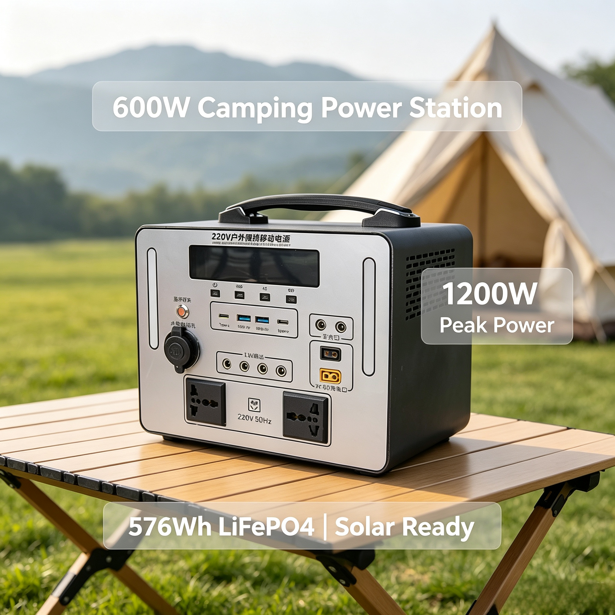 576Wh Bluetooth Portable Power Station