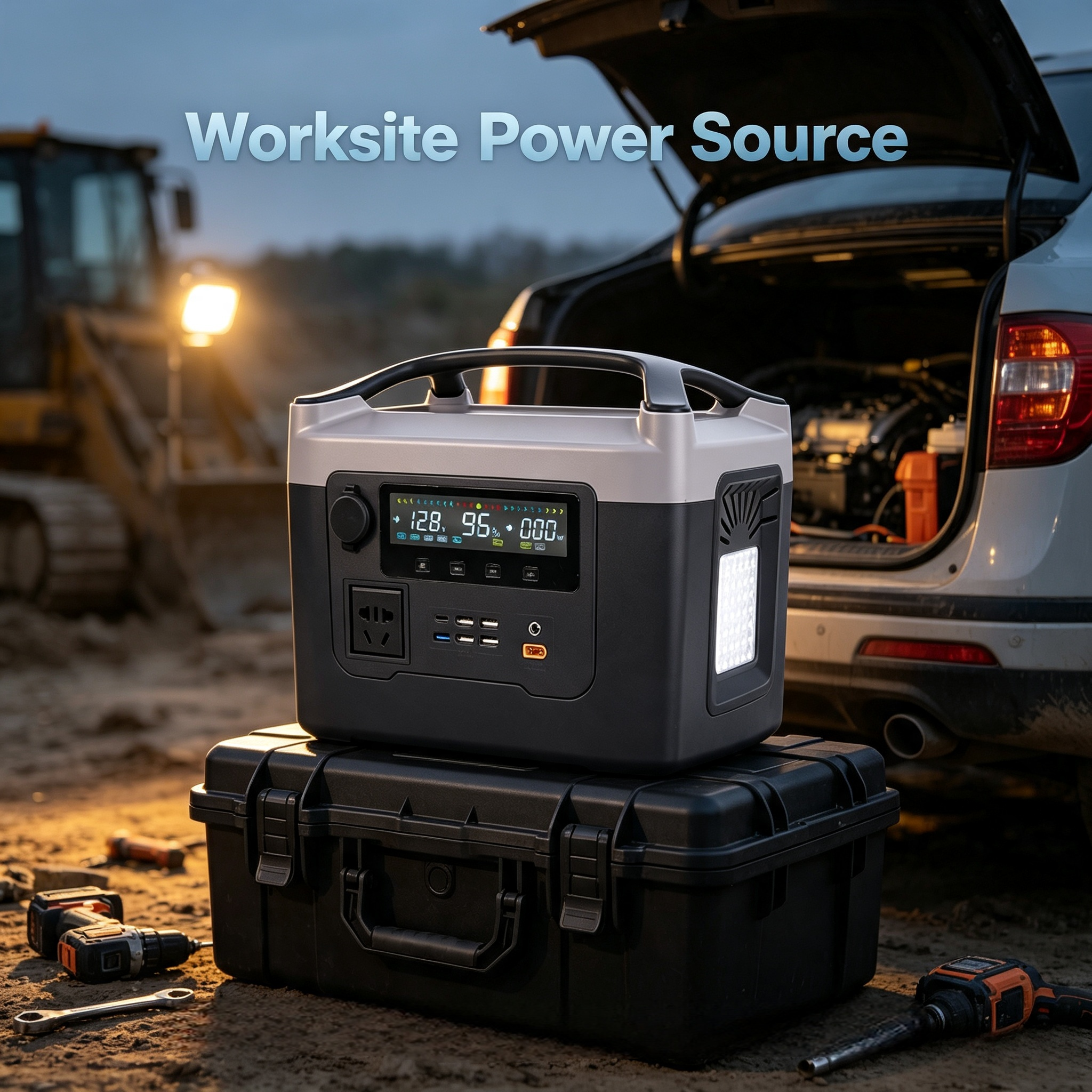 600W Pure Sine Wave 576Wh Portable Power Station With Wireless Charging
