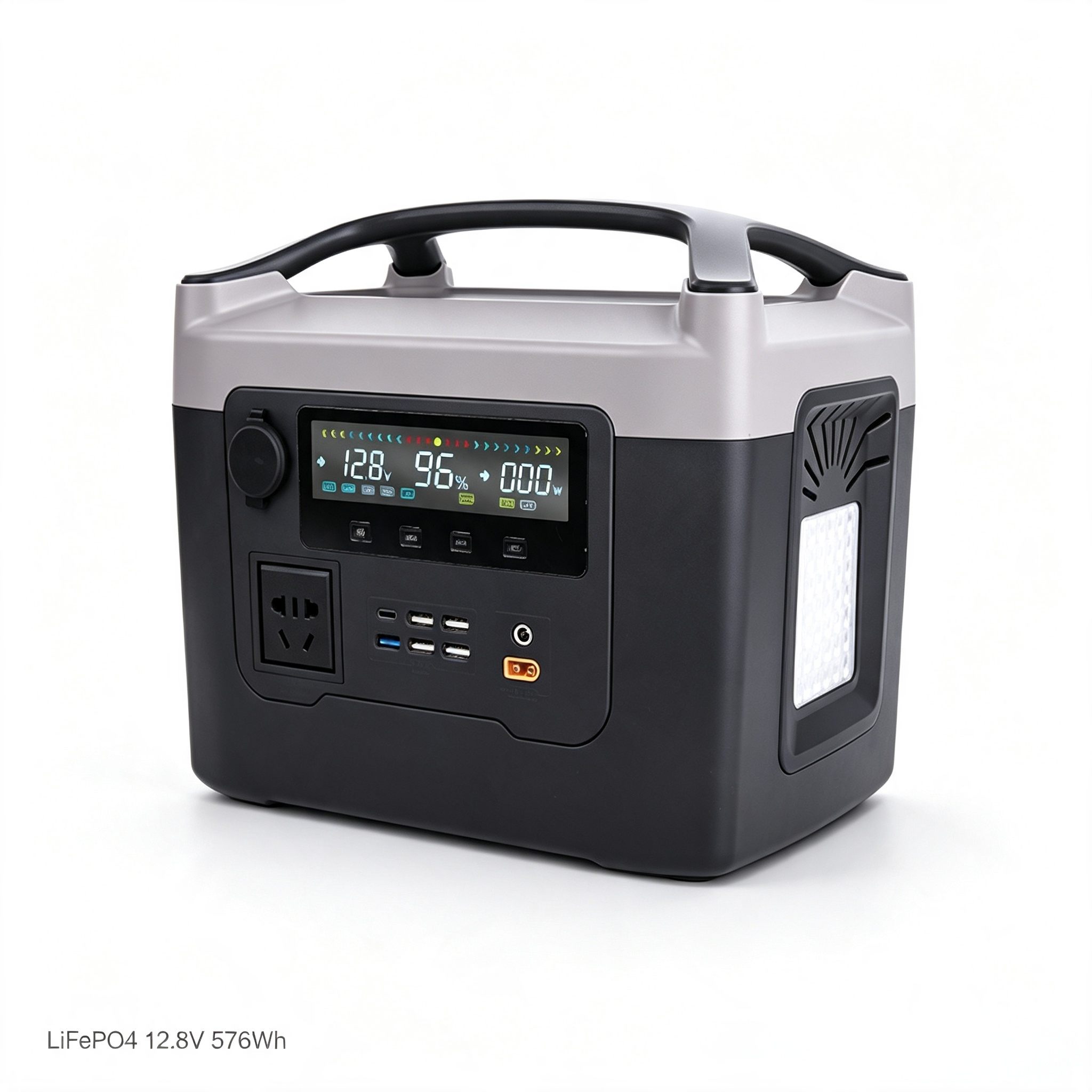 600W Pure Sine Wave 576Wh Portable Power Station With Wireless Charging