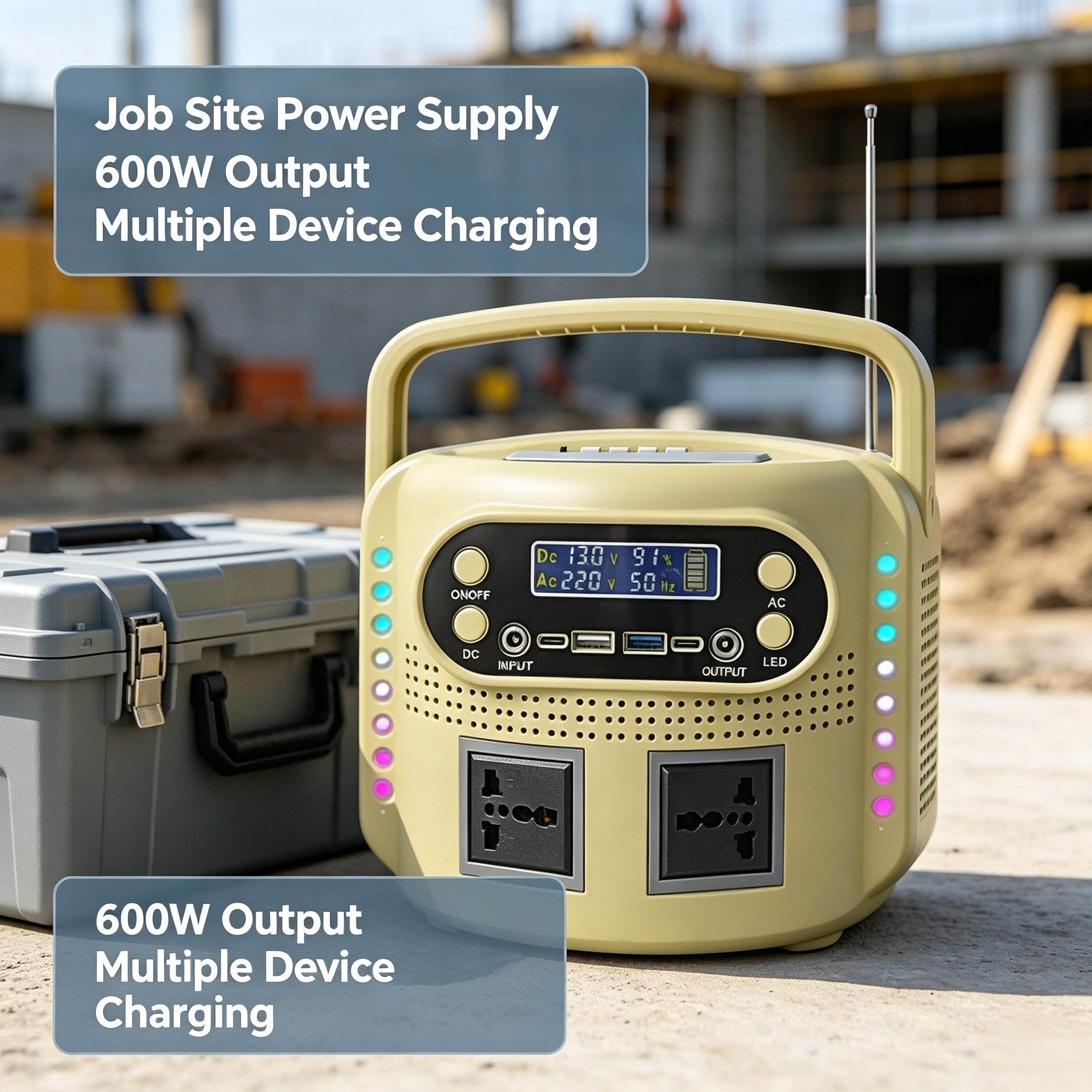 600W Home Backup Portable Solar Power Station