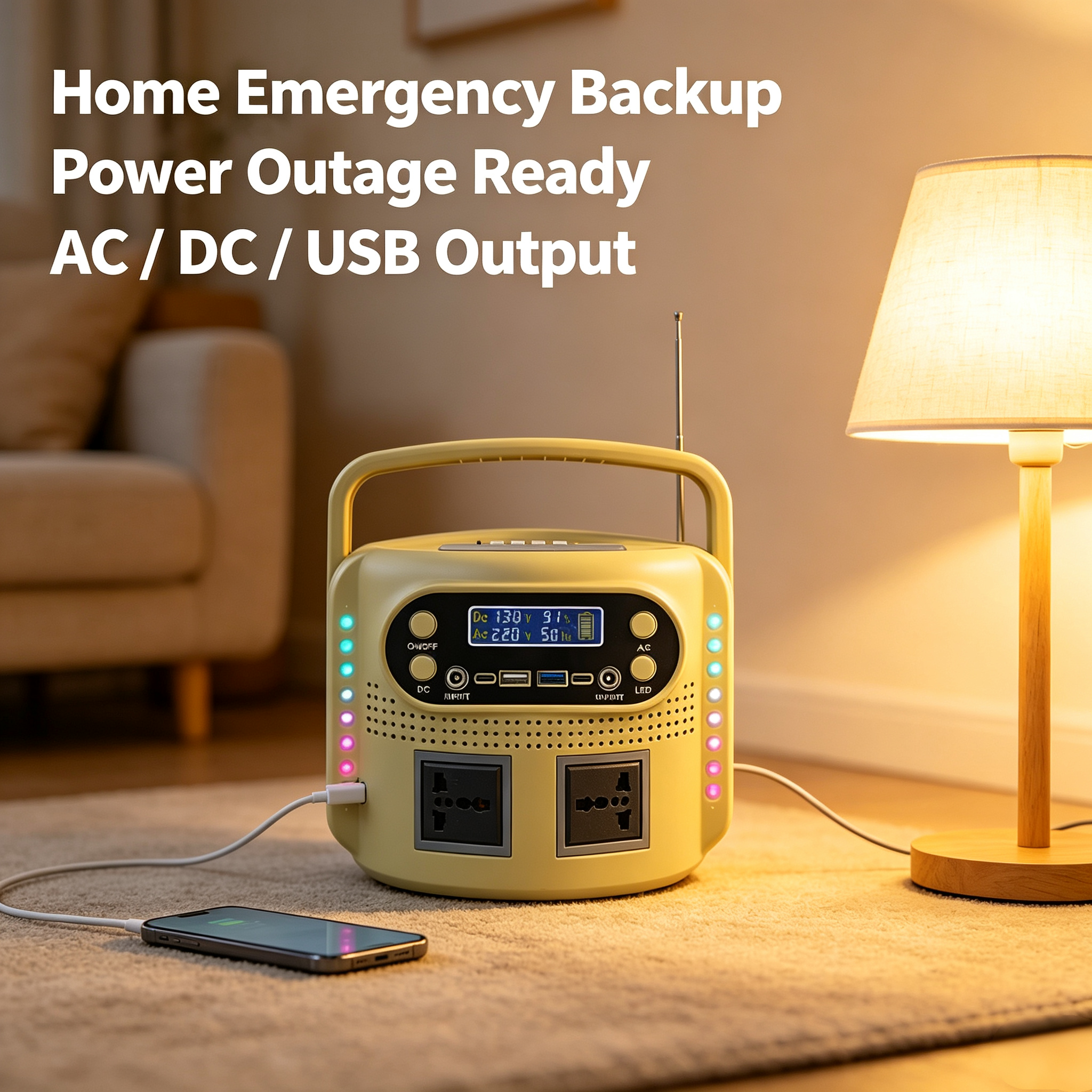 600W Home Backup Portable Solar Power Station