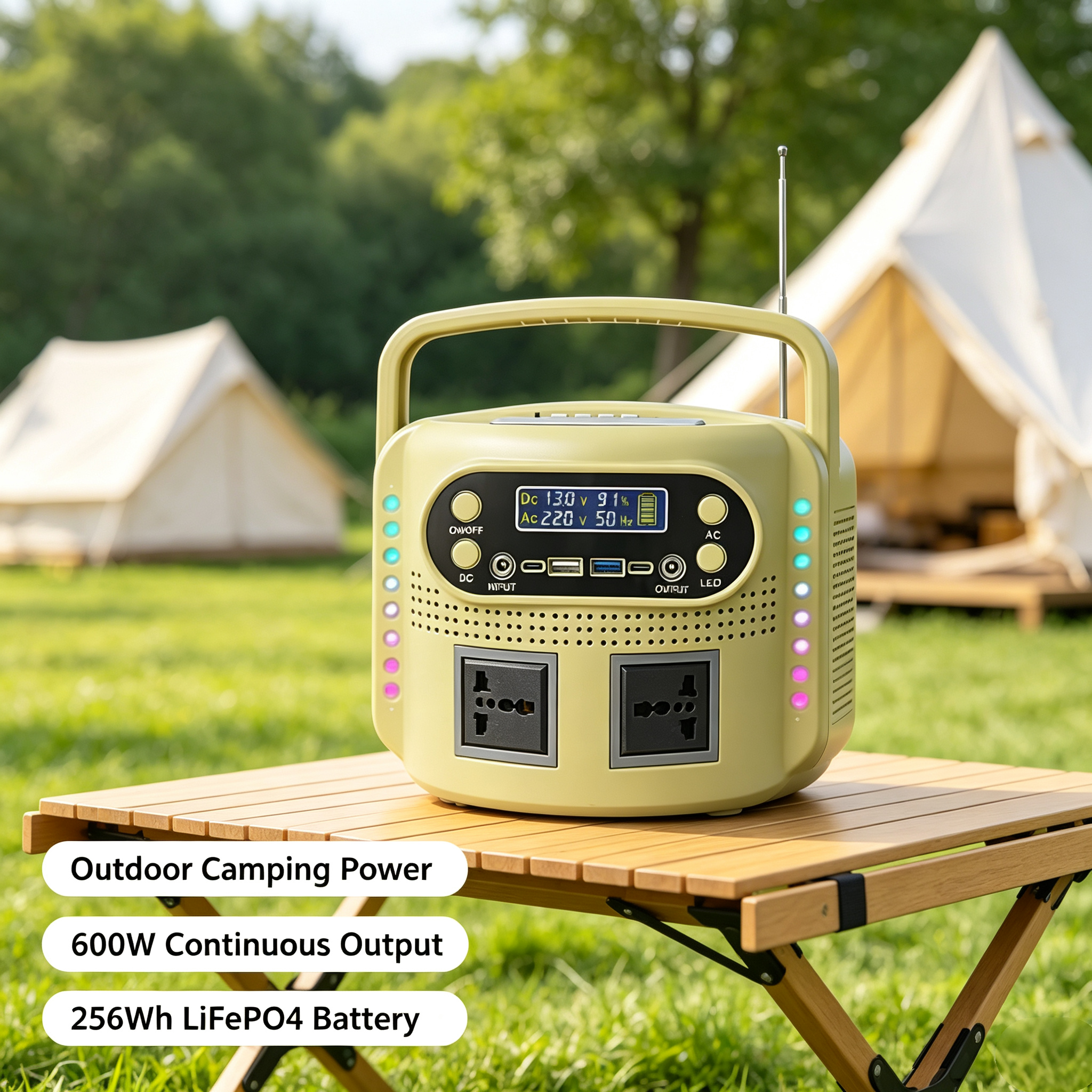 600W Home Backup Portable Solar Power Station