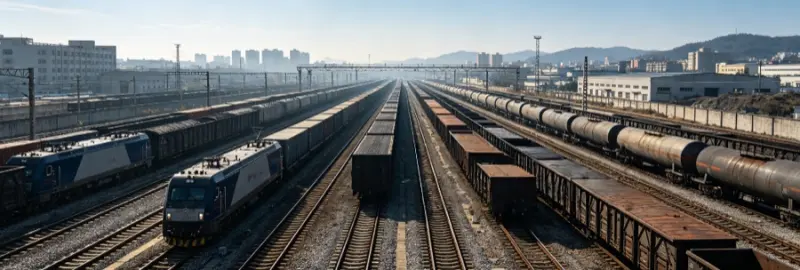 Rolling stock in a railway yard