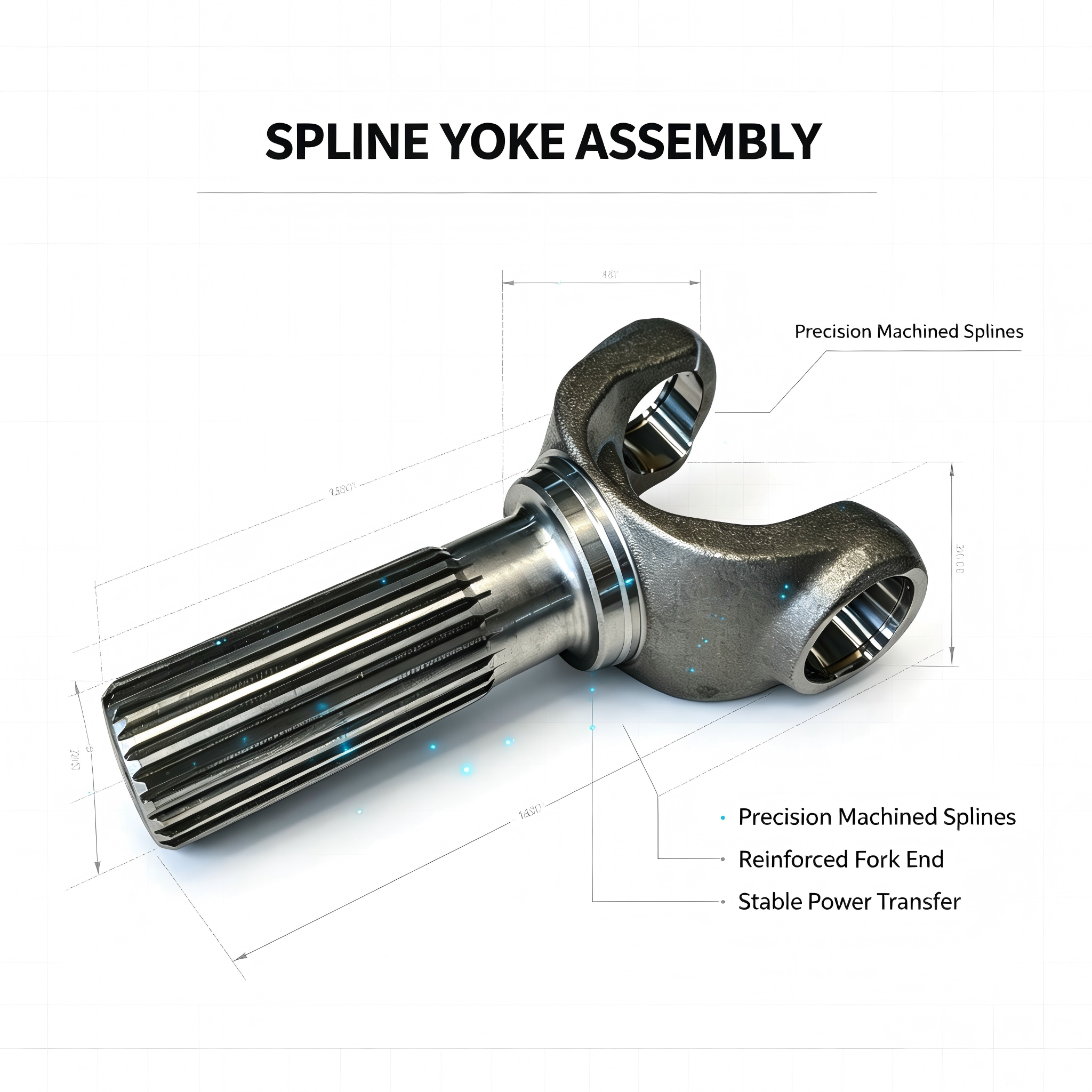 Splined Yoke Assembly & Drive Shaft Sliding Yoke For Heavy Truck | IVOLTECK