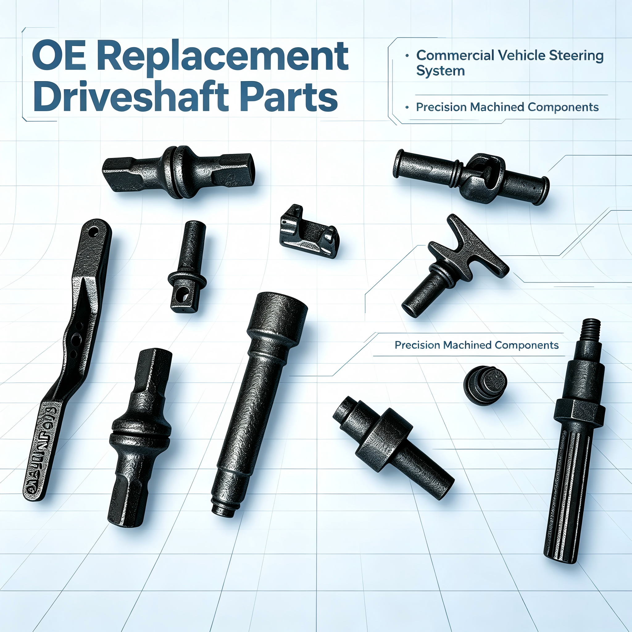 CNC Precision Machined Drive‑Shaft Cross Pin, High‑Toughness Shaft Pin for Heavy‑Duty Commercial Truck Drivetrain Parts